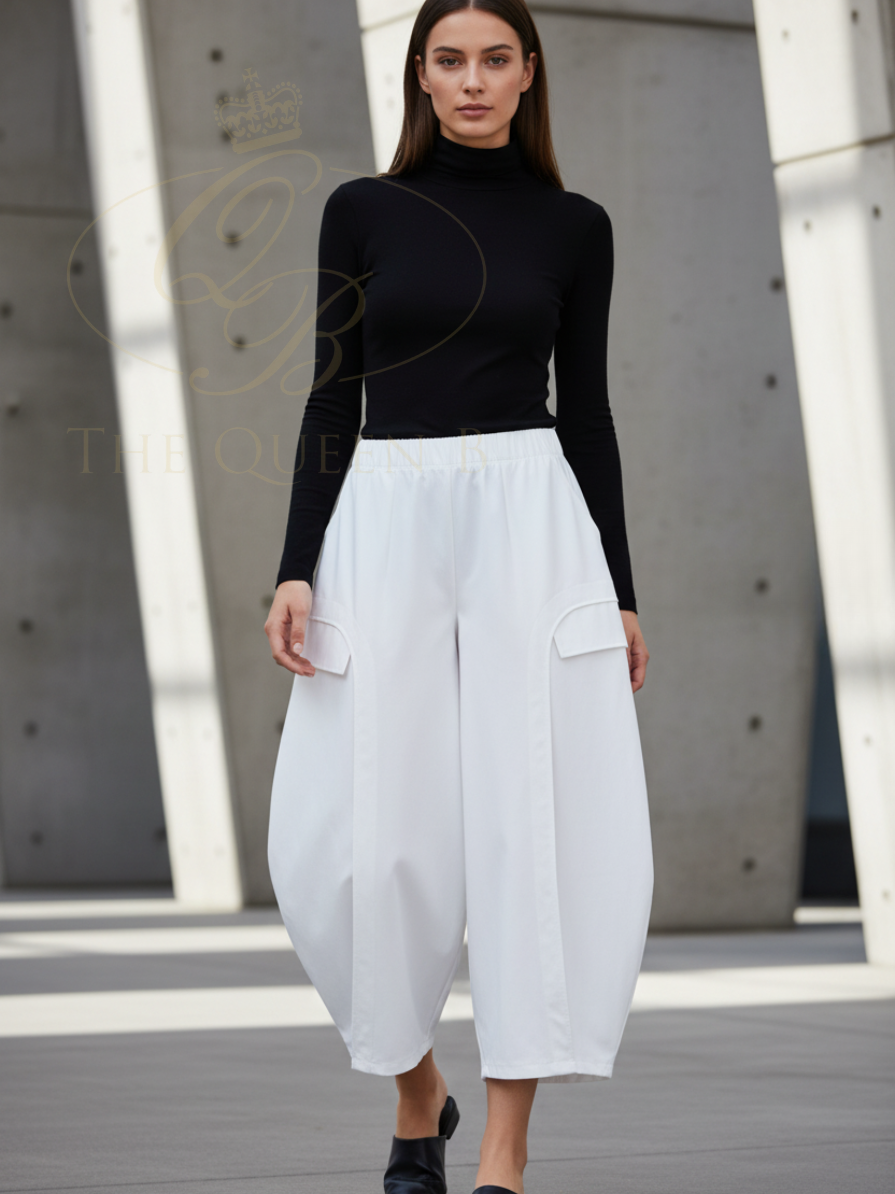 Naya NAS26 208 balloon shaped trousers with relaxed fit and modern silhouette.