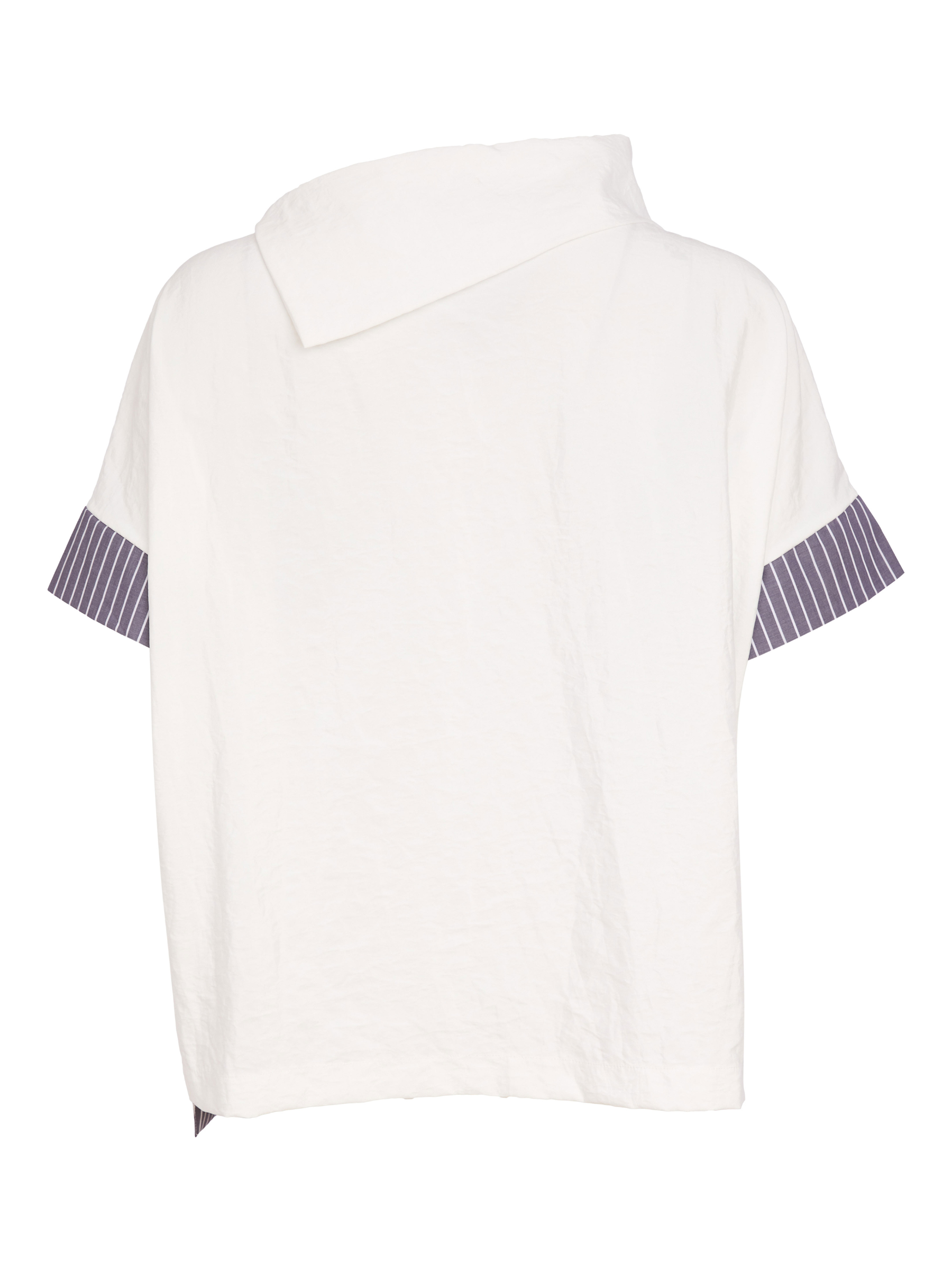 Naya NAS26 267 placement print collar top with modern graphic design and relaxed fit.