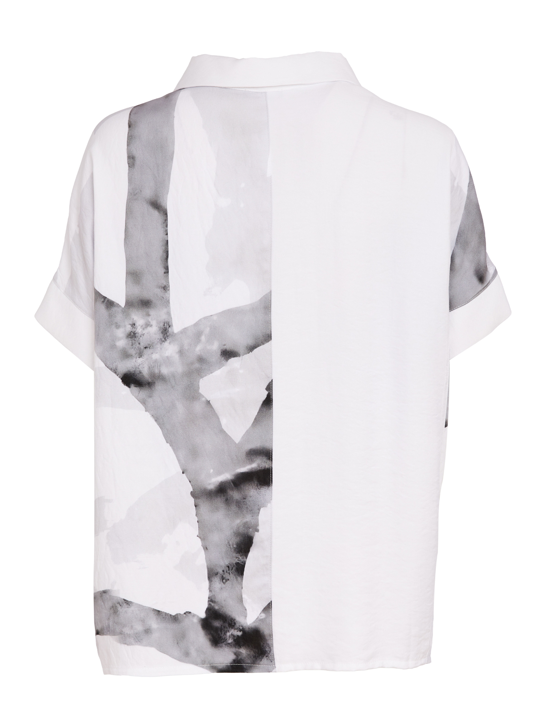 Naya NAS26 315 marbled ribbon print shirt with relaxed fit and contemporary silhouette.