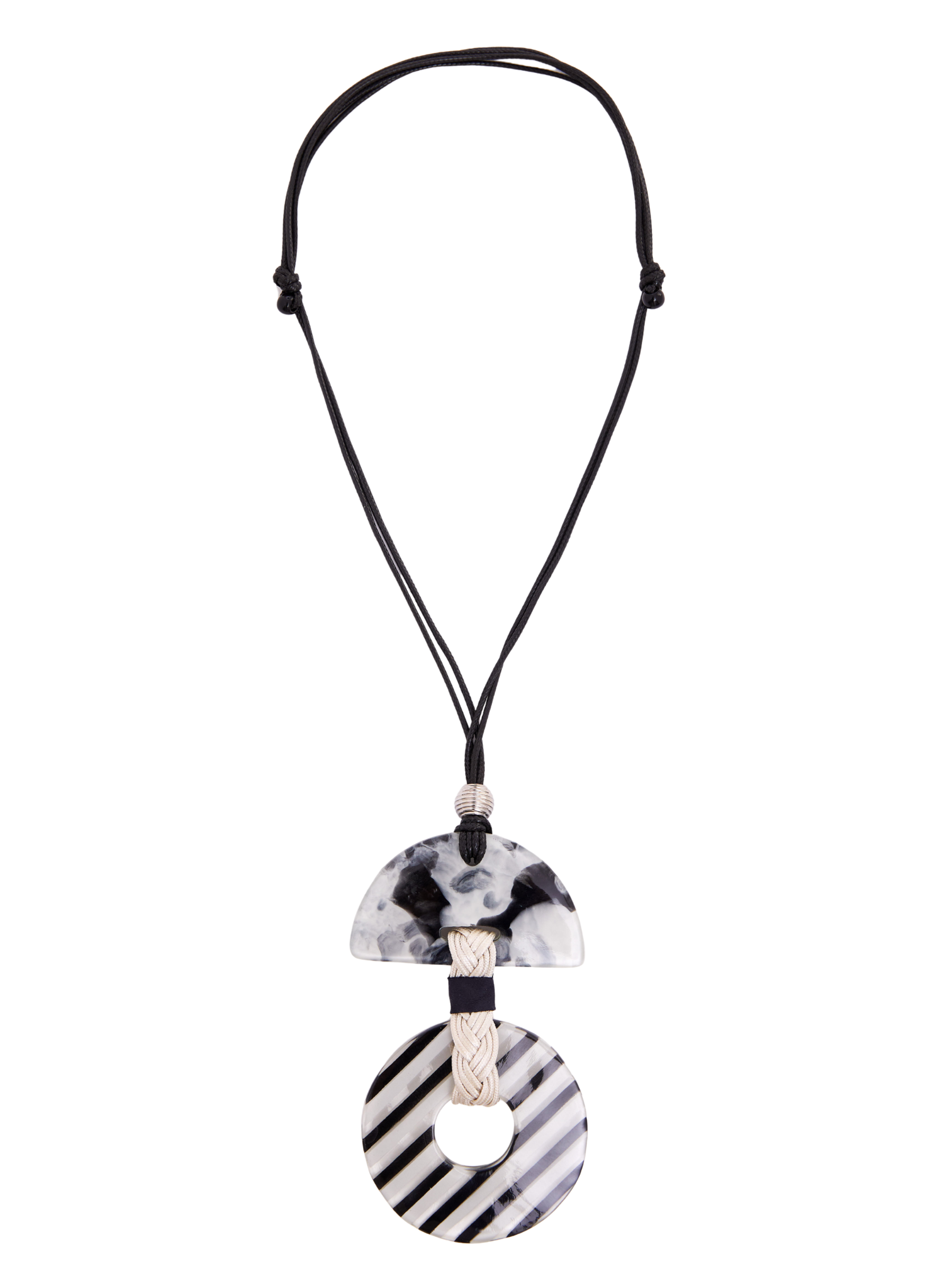 Naya NAS26 355 Stripped Disc Necklace