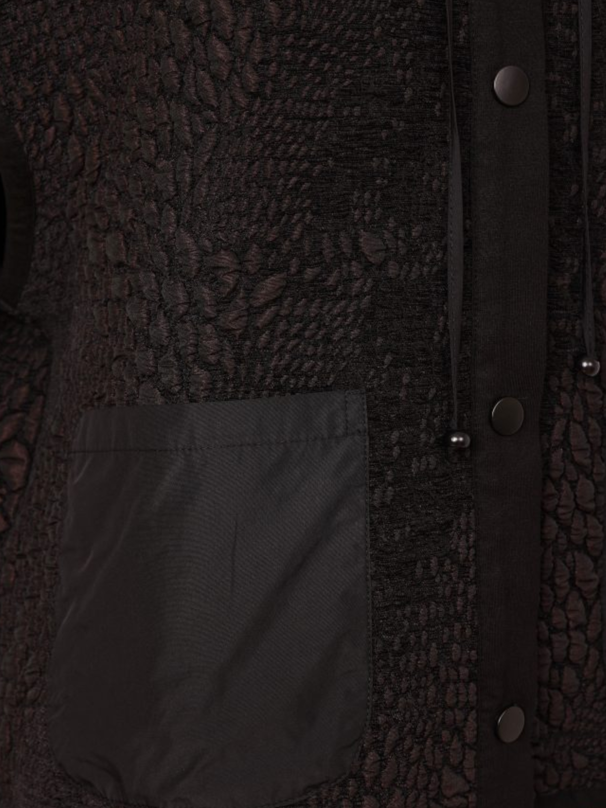 Naya NAW26 162 Jacquard Hooded Waistcoat with button front, drawstring hood and contrast patch pockets