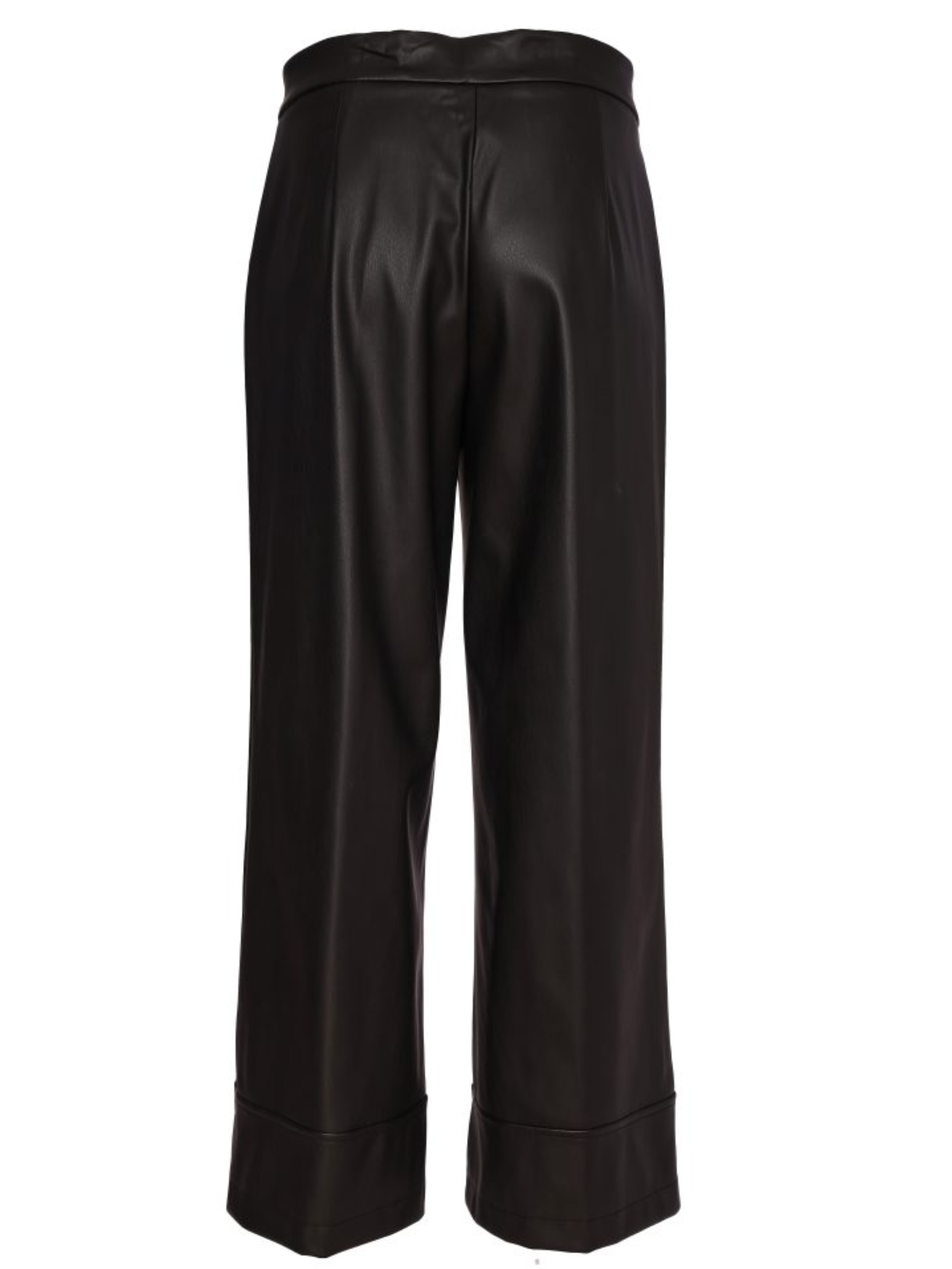 Naya NAW26 296 Leatherette Wide Leg Trouser with relaxed wide-leg silhouette and smooth leatherette finish