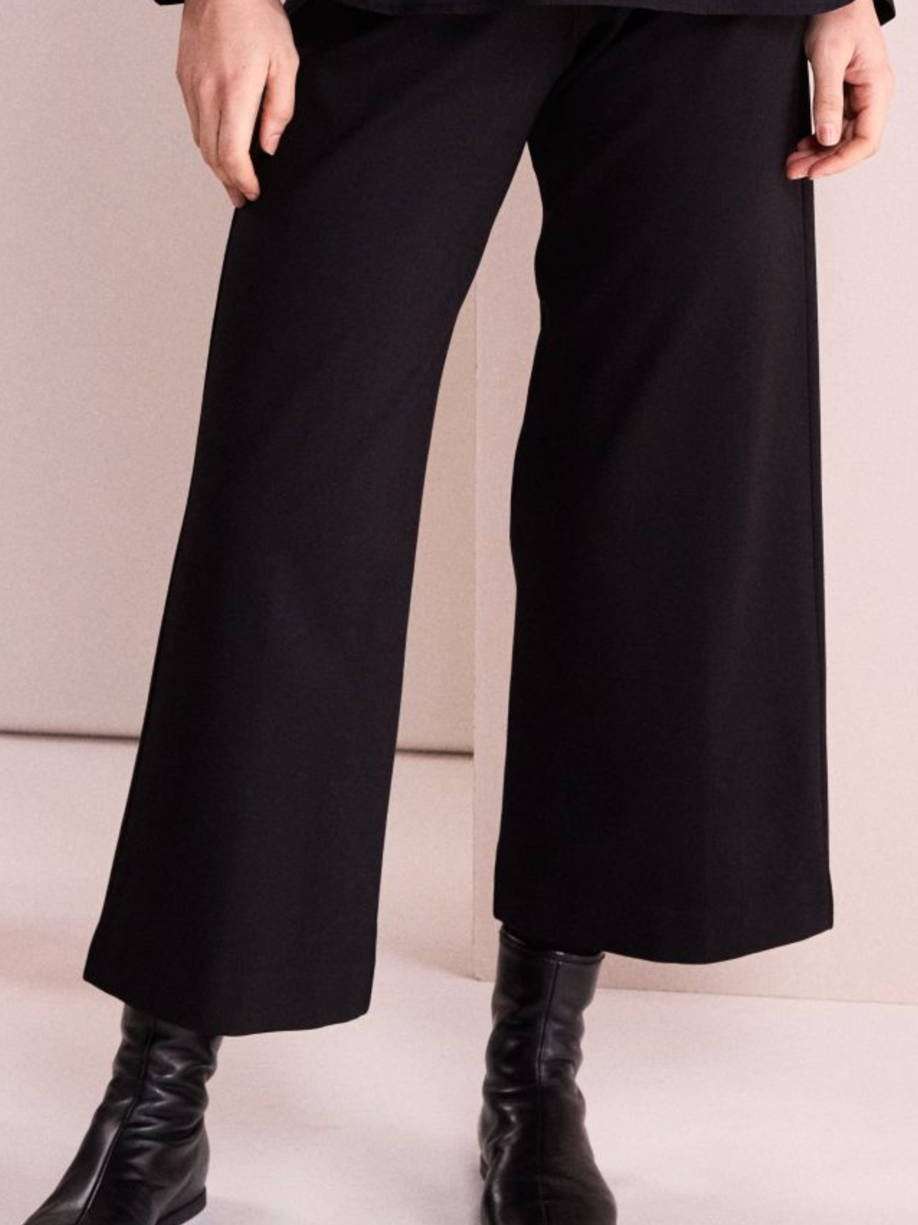 Naya NAW26 301 Soft Wide Leg Trouser with relaxed wide-leg fit, pull-on waist and soft draped finish