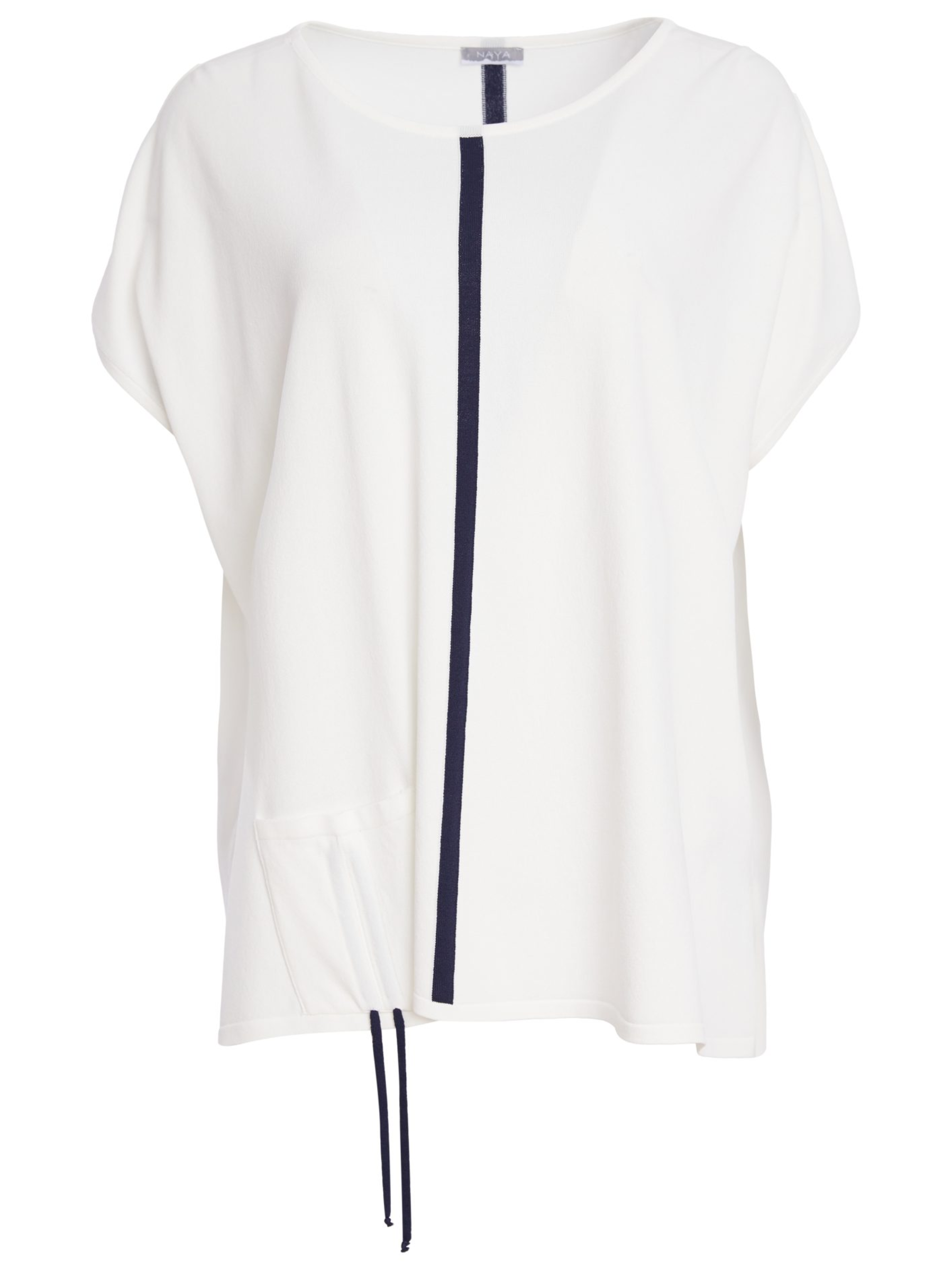 Naya NPA26 231 Square Shape Knit with round neckline, long sleeves, front stripe detail and pocket
