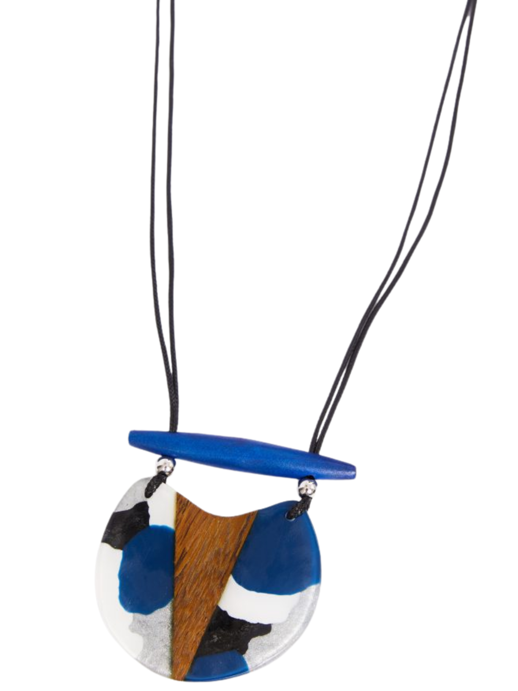 Naya NPA26 356 Stone Necklace with long cord, adjustable fastening and statement stone-effect pendant