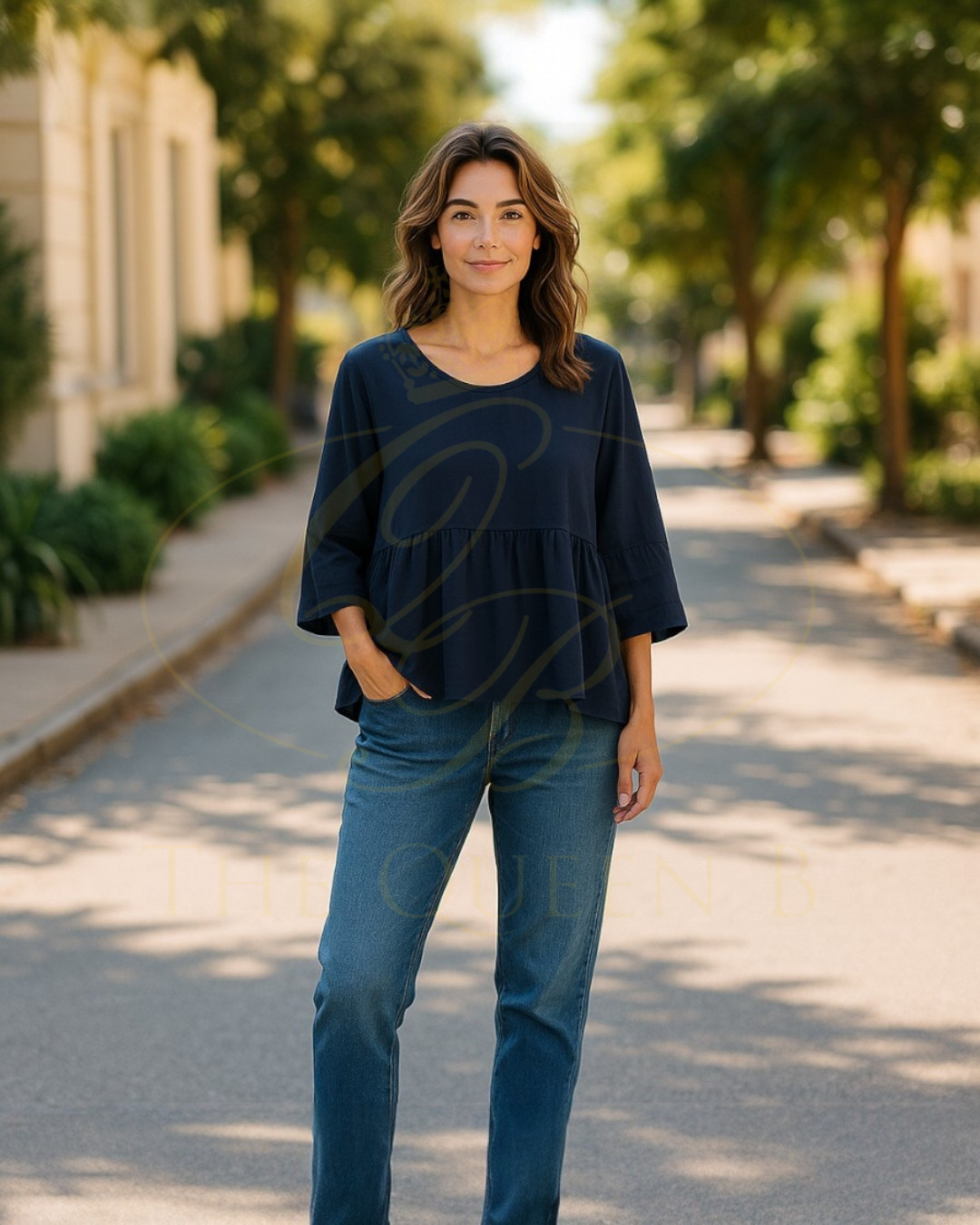 ‼️ 1 left ‼️ Sizes 10 TARA VAO - LINDA TOP 2130 NAVY