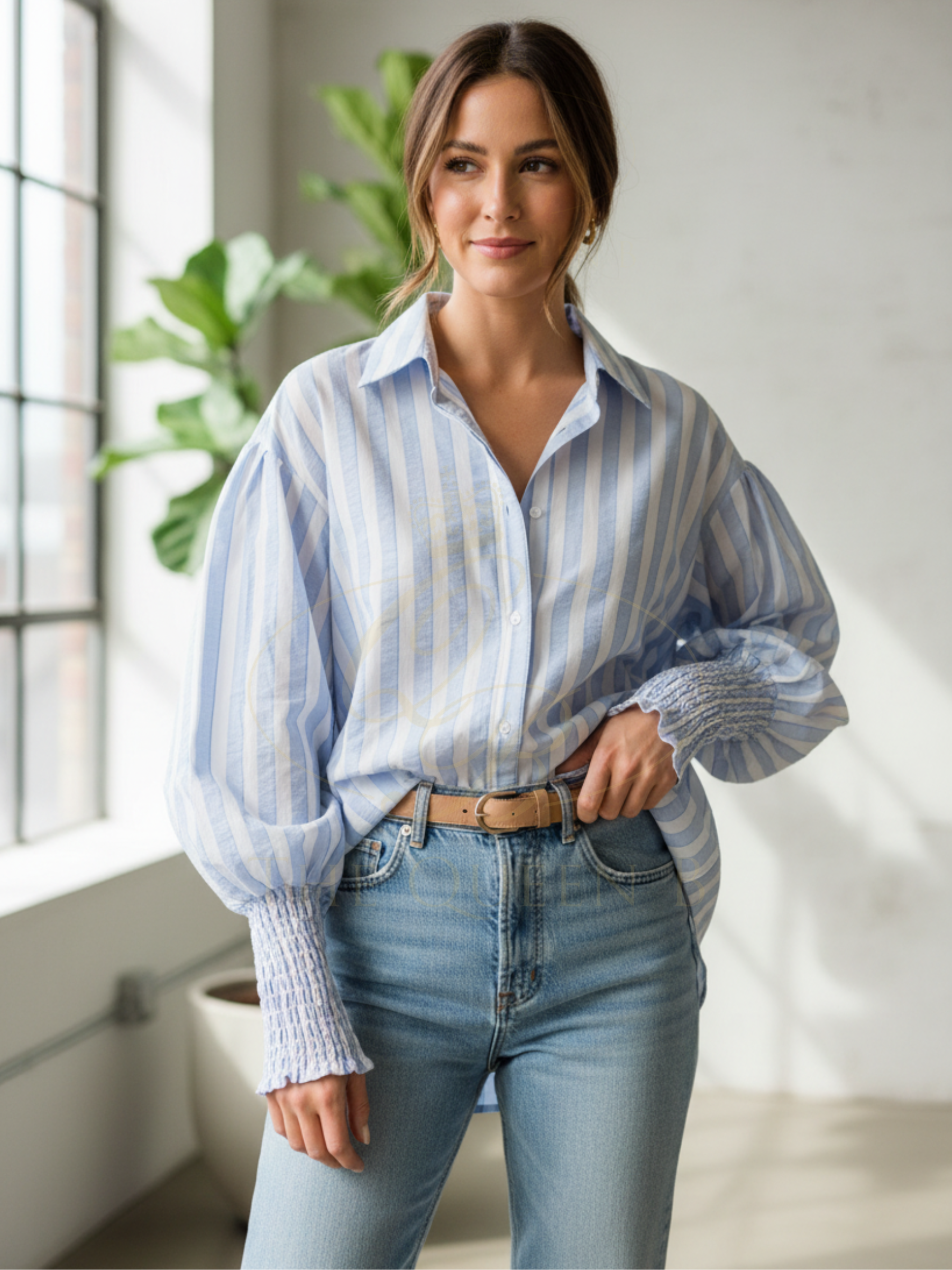 QBSS26 BC Sarah Striped Shirt