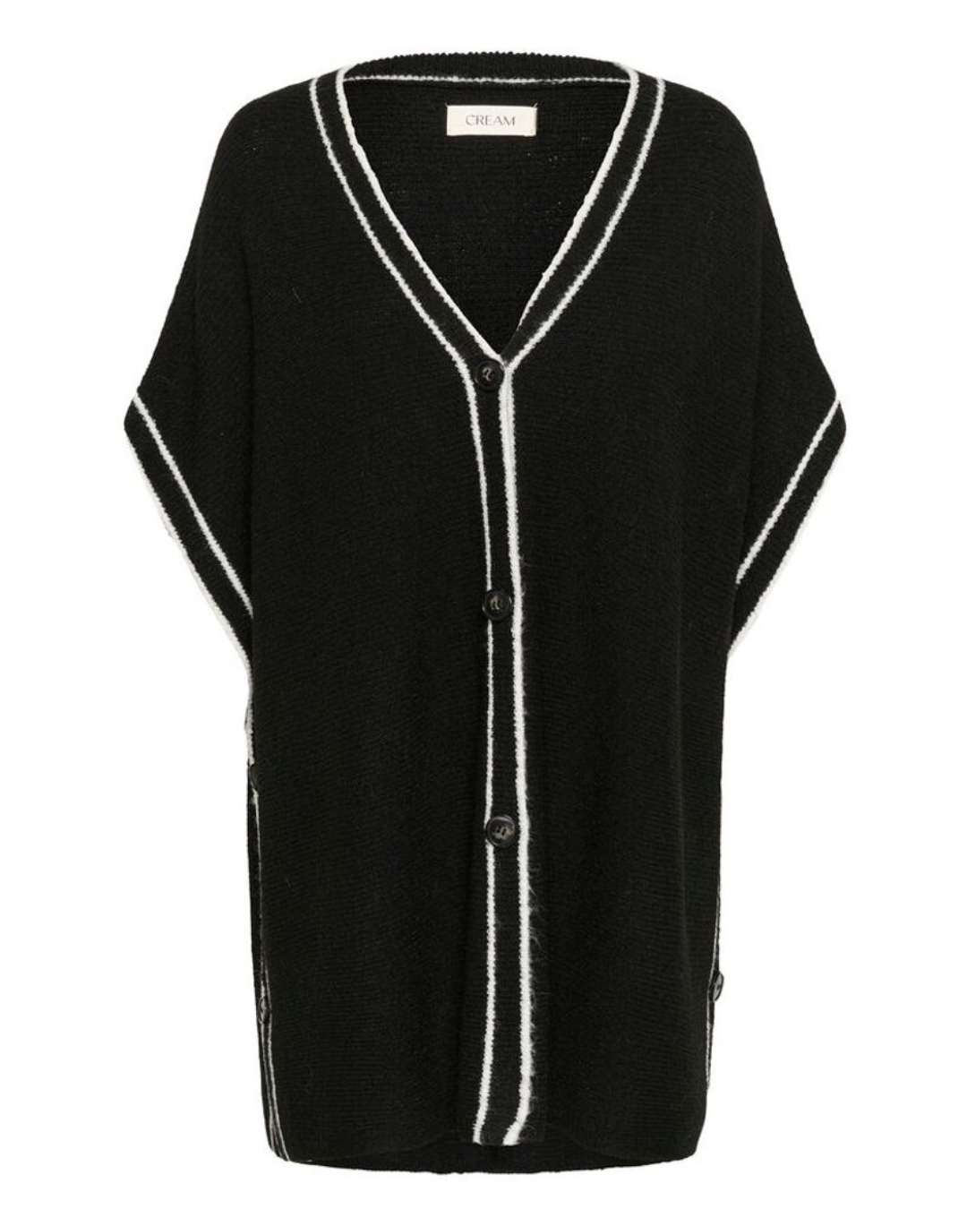 CREAM - RAMS KNIT PONCHO