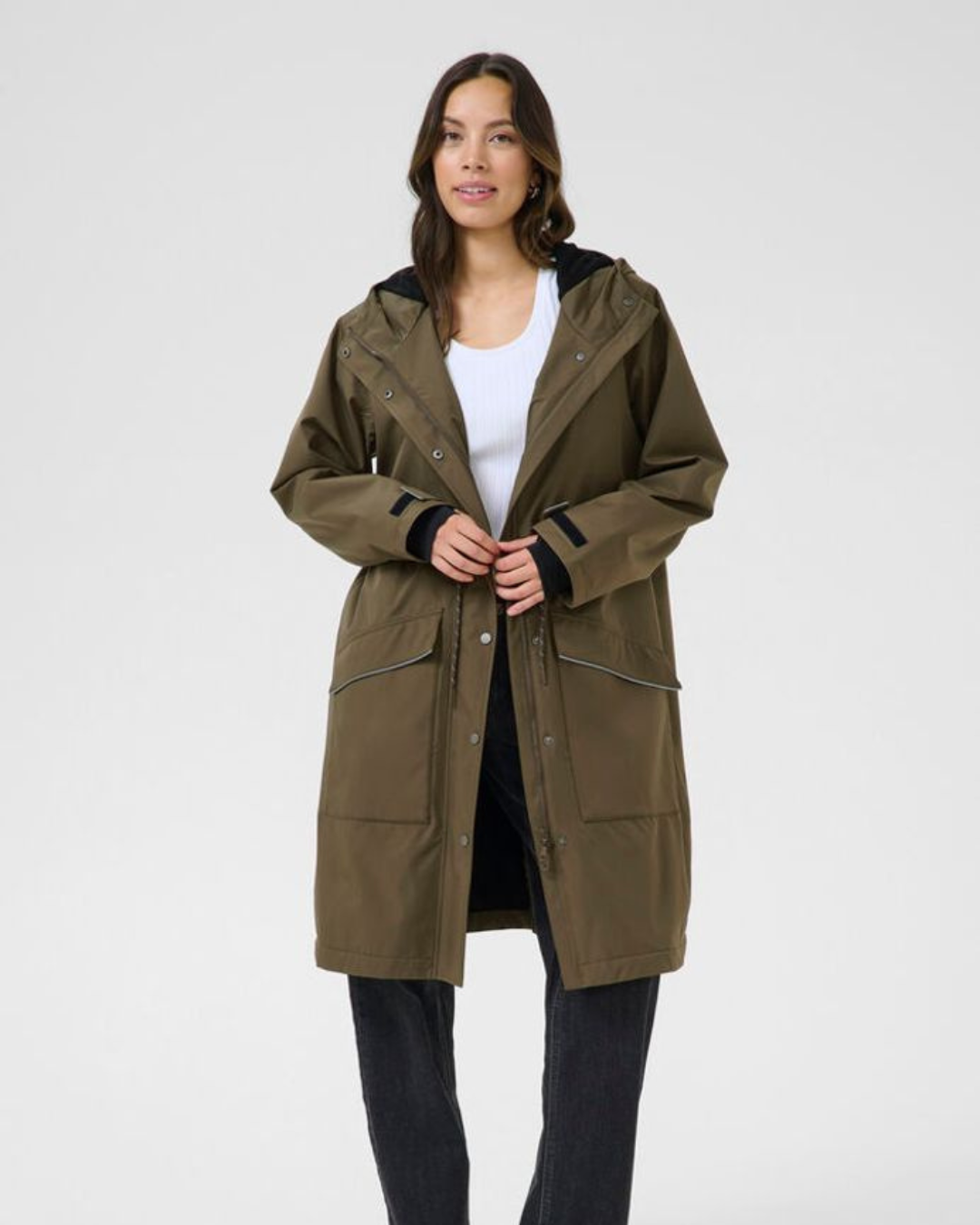 CREAM - RAILY RAINCOAT