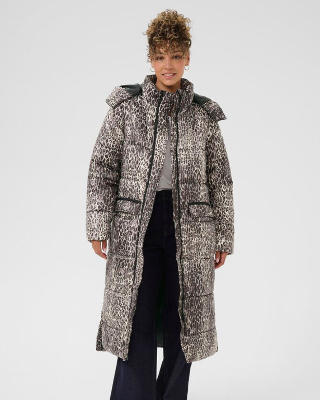 CREAM - GAIAGRO LONG PRINTED JACKET