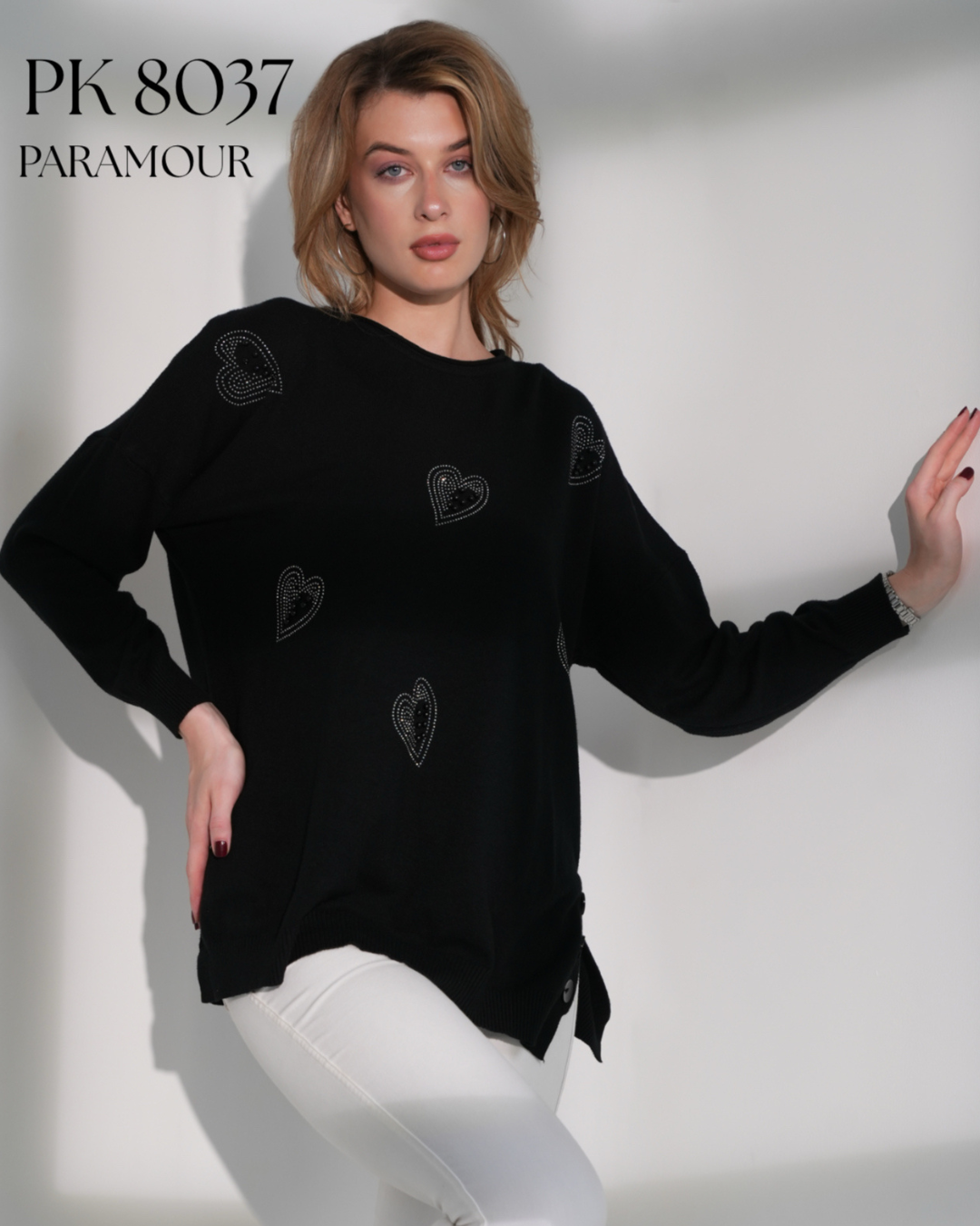 PARAMOUR - HEARTS JUMPER 8037