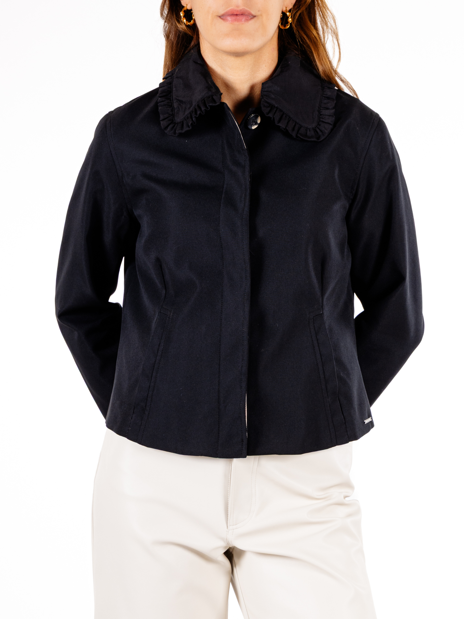 Rino & Pelle Richelle Jacket women’s structured jacket with concealed fastening and classic collar detail.