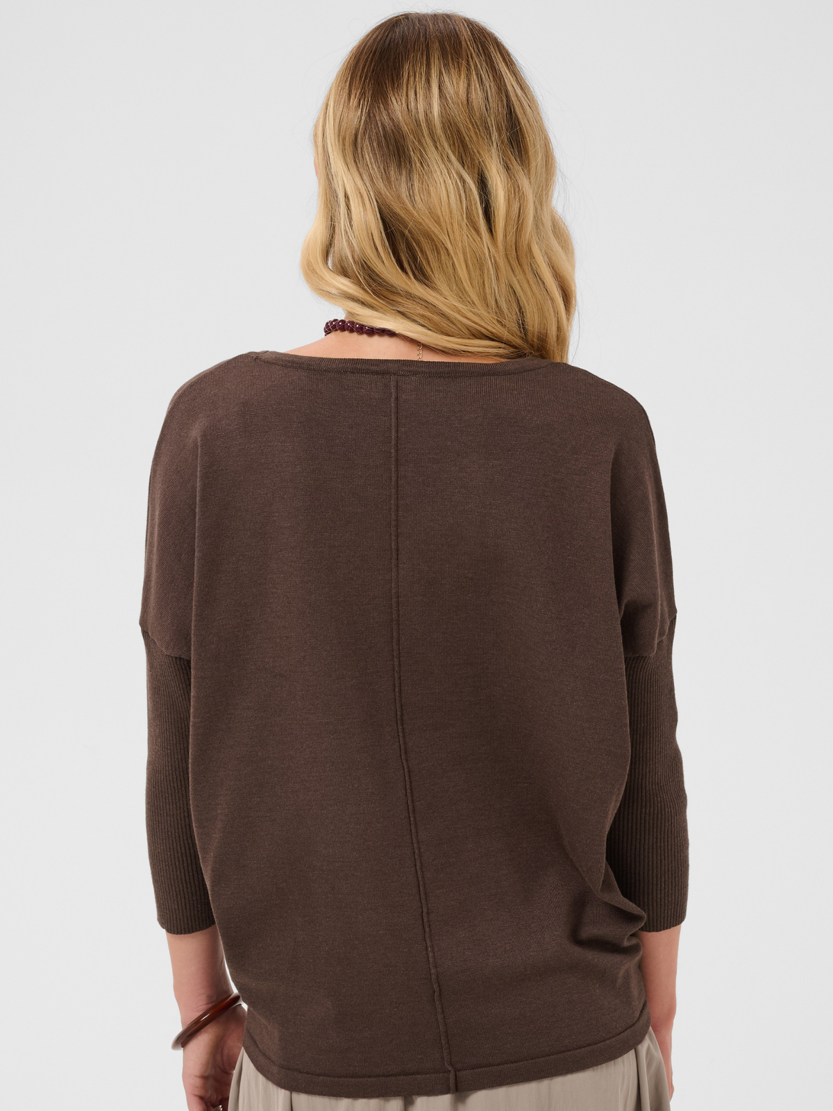 Saint Tropez A2561 Milla R-Neck Pullover with round neckline, casual fit and relaxed sleeves