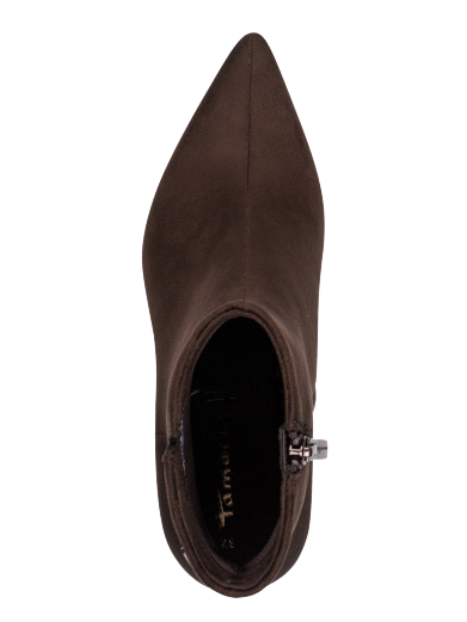 Tamaris 25383 304 Mocca Boot with pointed toe and 55mm stiletto heel.