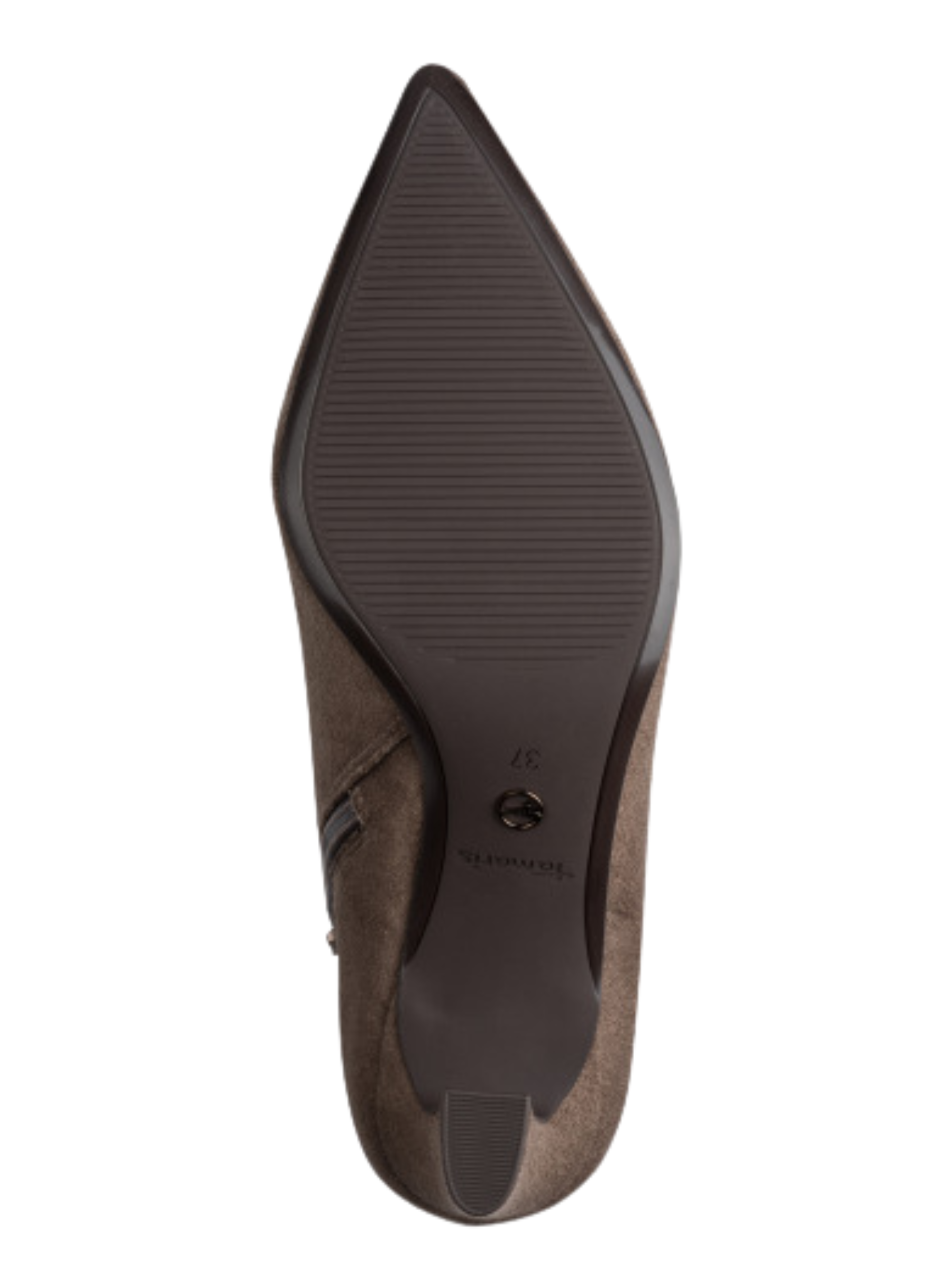 Tamaris 25383 341 Taupe Boot with pointed toe and 55mm stiletto heel.