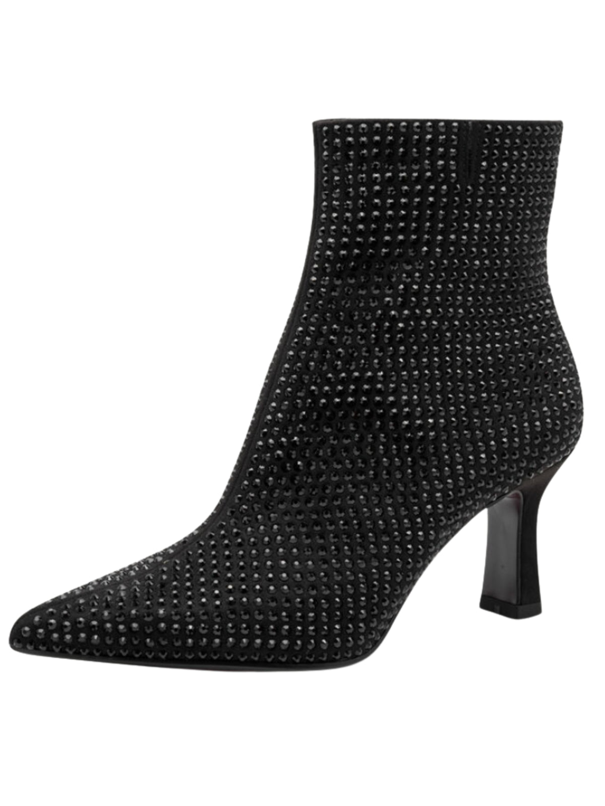 Tamaris 25385 043 Black Glam Boot with pointed toe, sparkling embellishment, stiletto heel and side zip fastening.