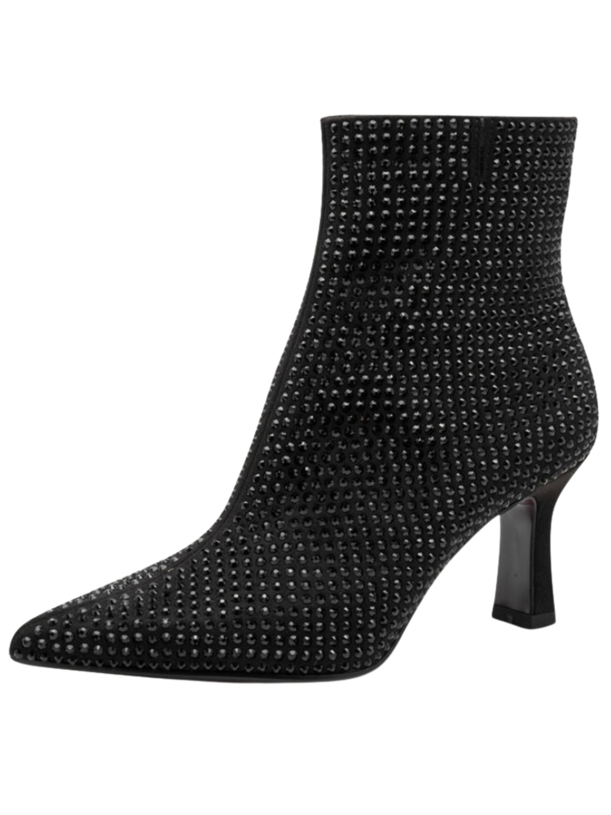 Tamaris 25385 043 Black Glam Boot with pointed toe, sparkling embellishment, stiletto heel and side zip fastening.