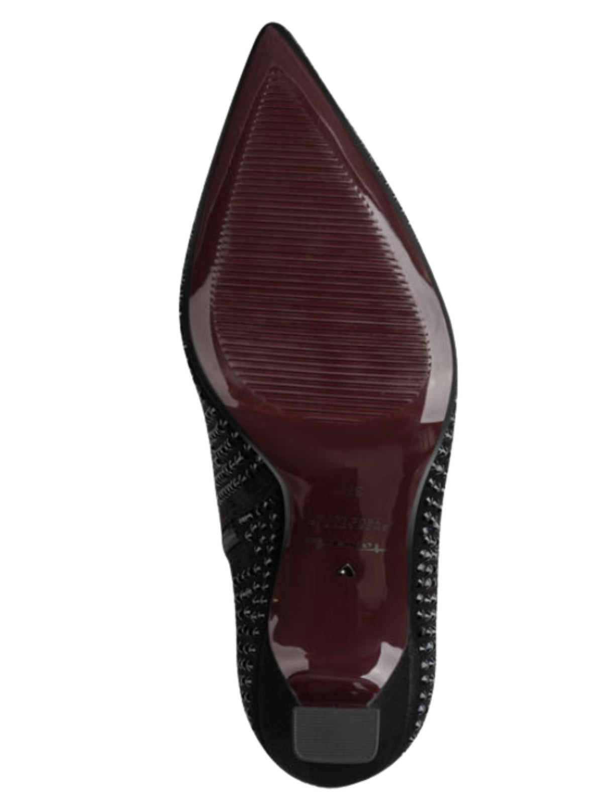 Tamaris 25385 043 Black Glam Boot with pointed toe, sparkling embellishment, stiletto heel and side zip fastening.