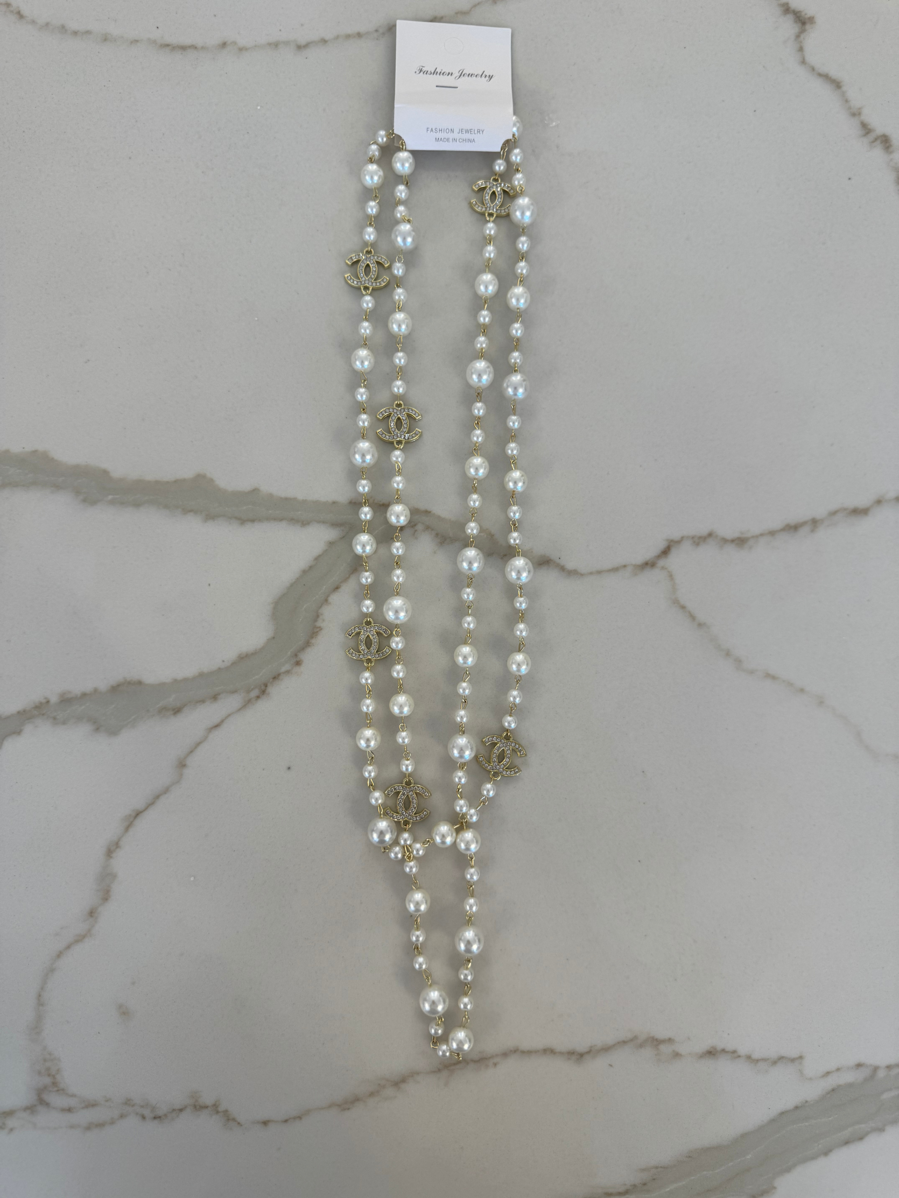 Nouvelle CC Long Gold Necklace