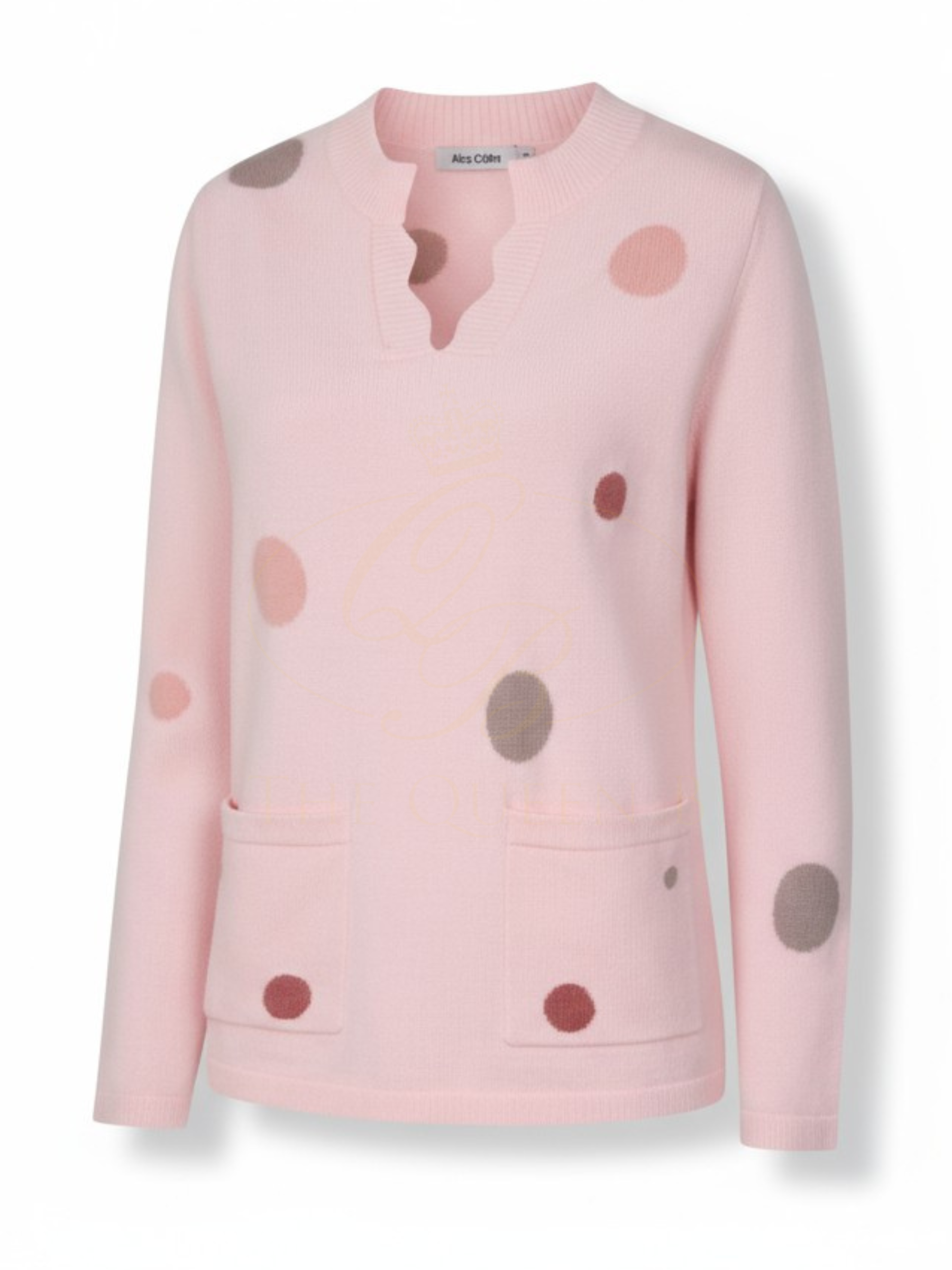 Alice Collins 035A428 Chalk Pink Polly Polka Dot Pullover