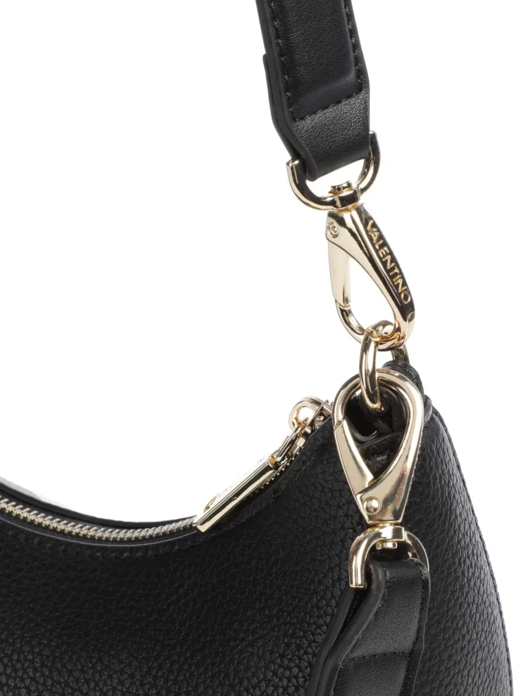 Valentino Alexia hobo bag designer shoulder bag with detachable Valentino logo strap and curved silhouette.