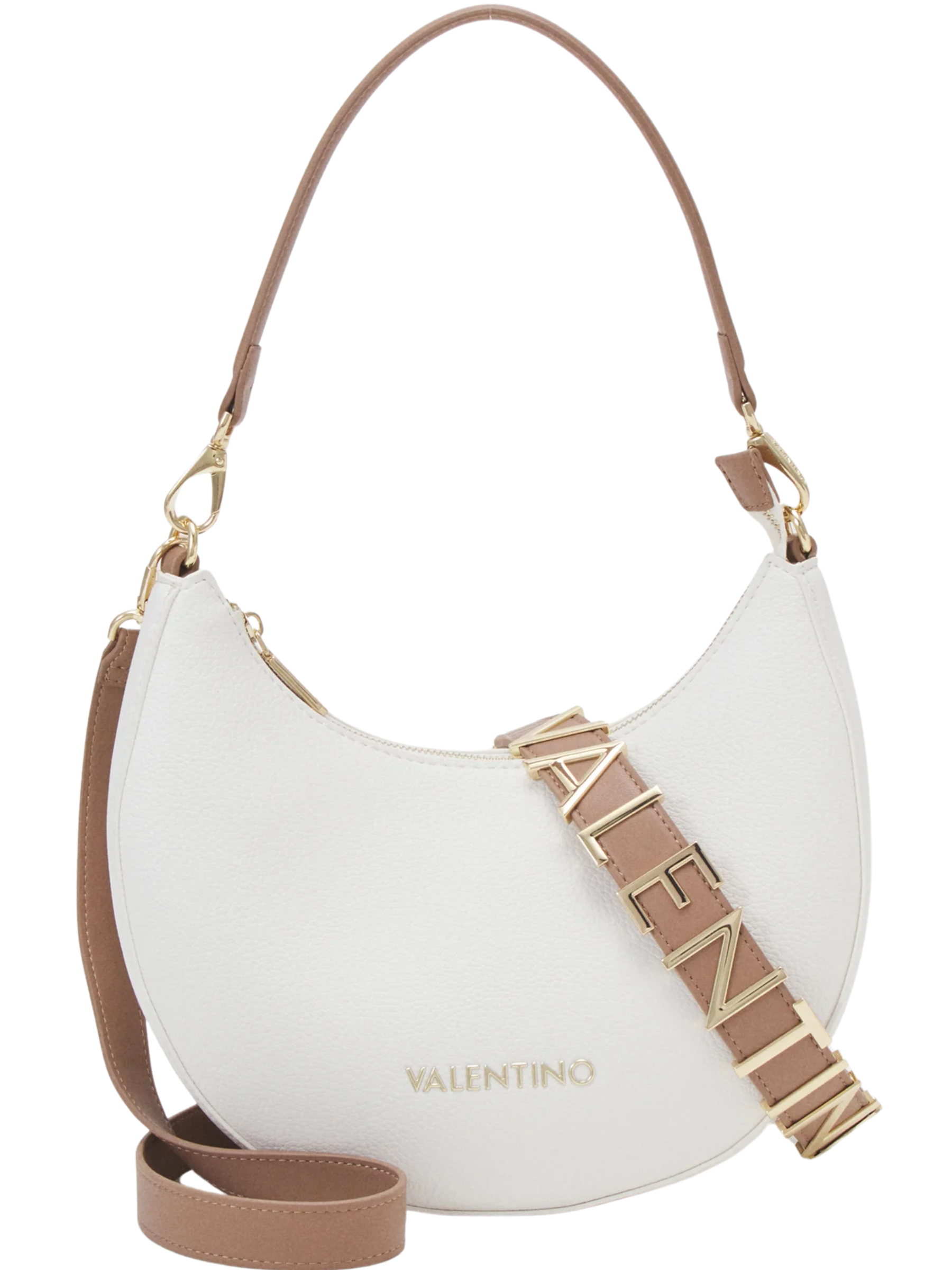 Valentino Alexia hobo bag designer shoulder bag with detachable Valentino logo strap and curved silhouette.