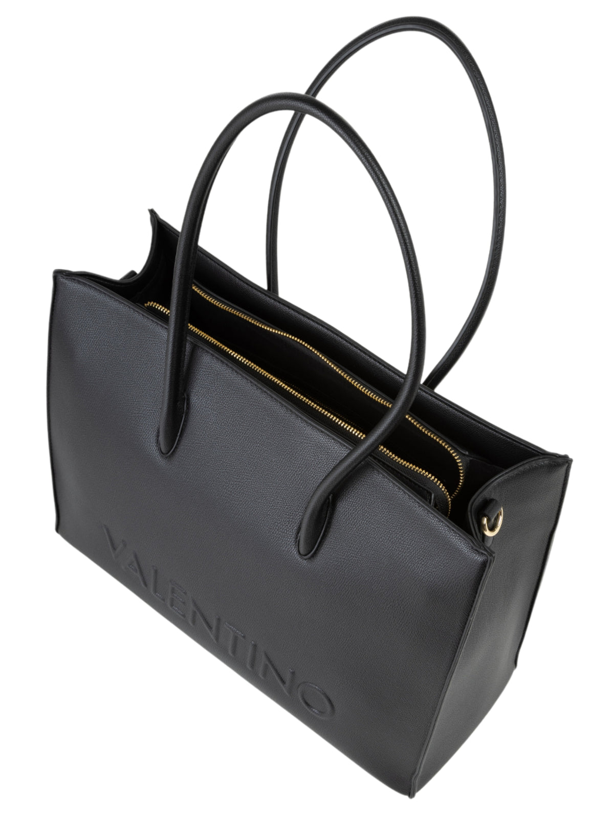 Valentino Bianka Re Shopping Bag with twin handles, detachable strap and embossed front branding