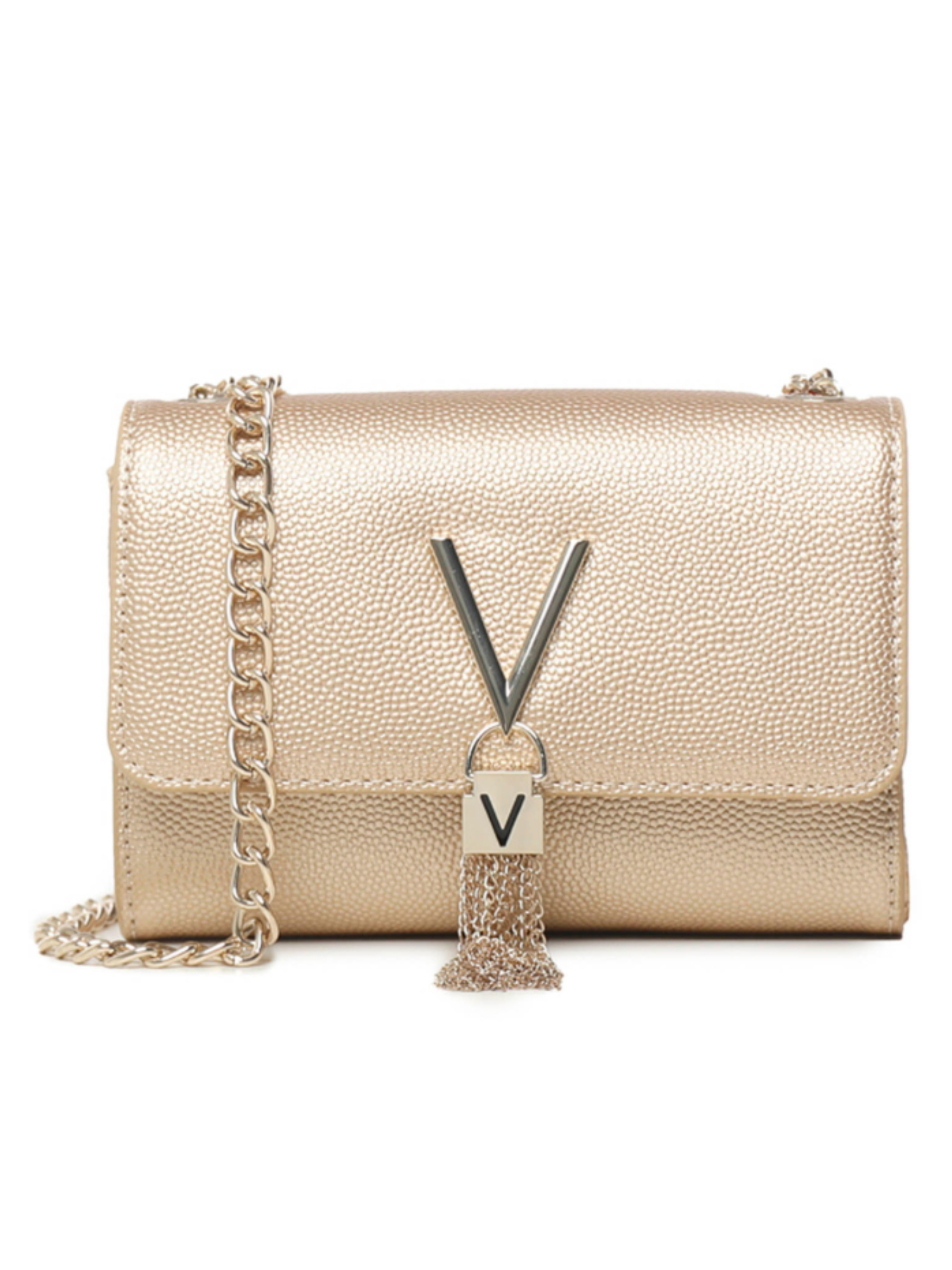 Valentino Divina Pochette Bag compact flap bag with chain strap and V logo detail