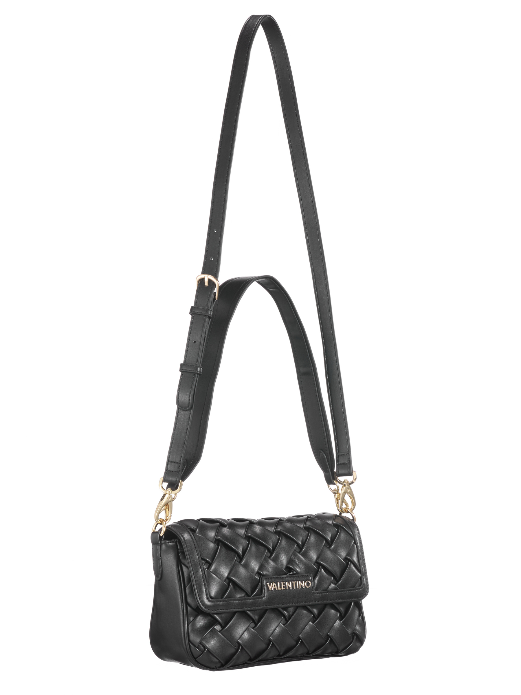 Valentino Ennis shoulder bag woven designer crossbody bag with adjustable strap and Valentino logo plaque.