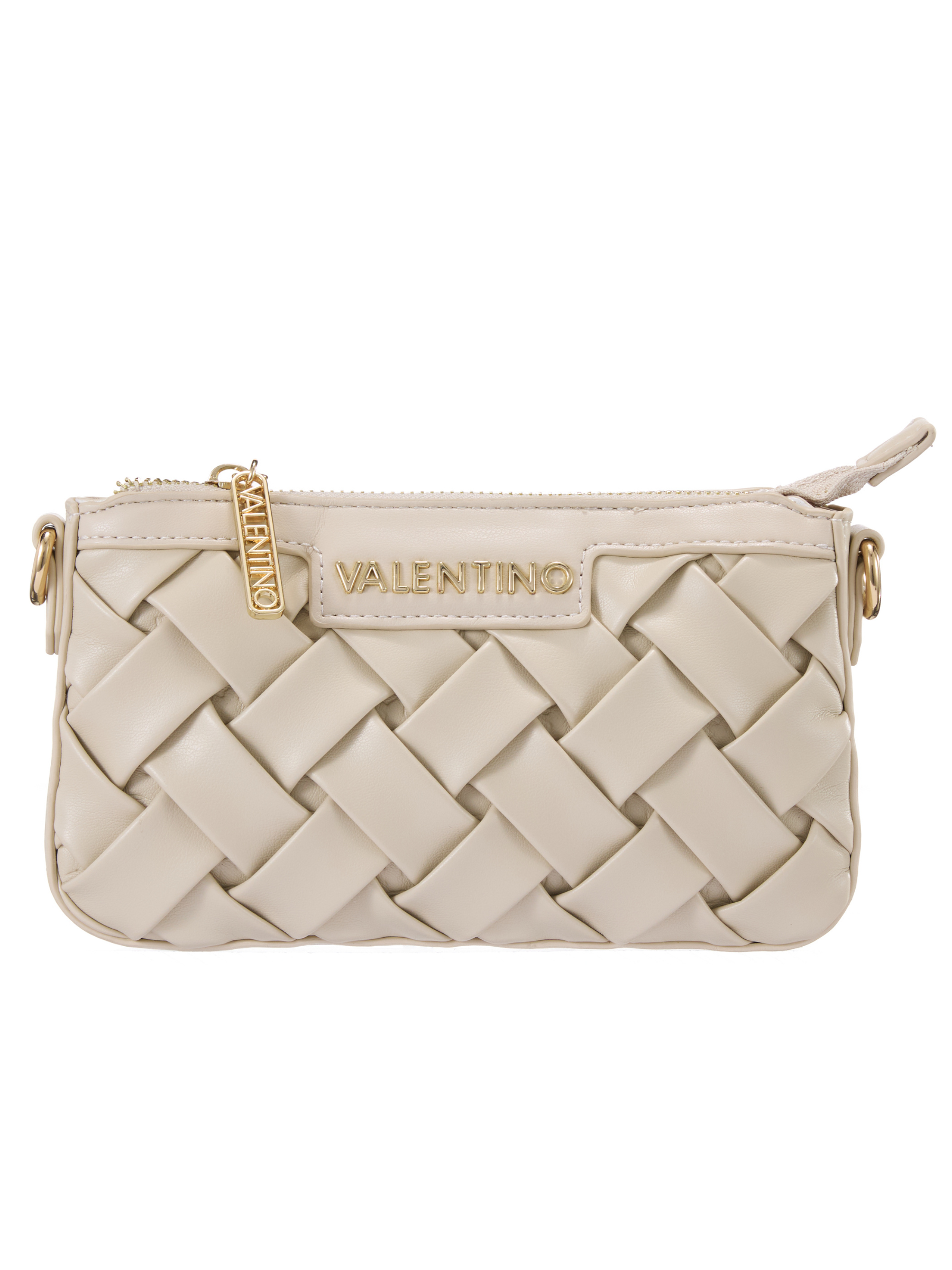 Valentino Ennis shoulder bag woven designer crossbody bag with adjustable strap and Valentino logo plaque.
