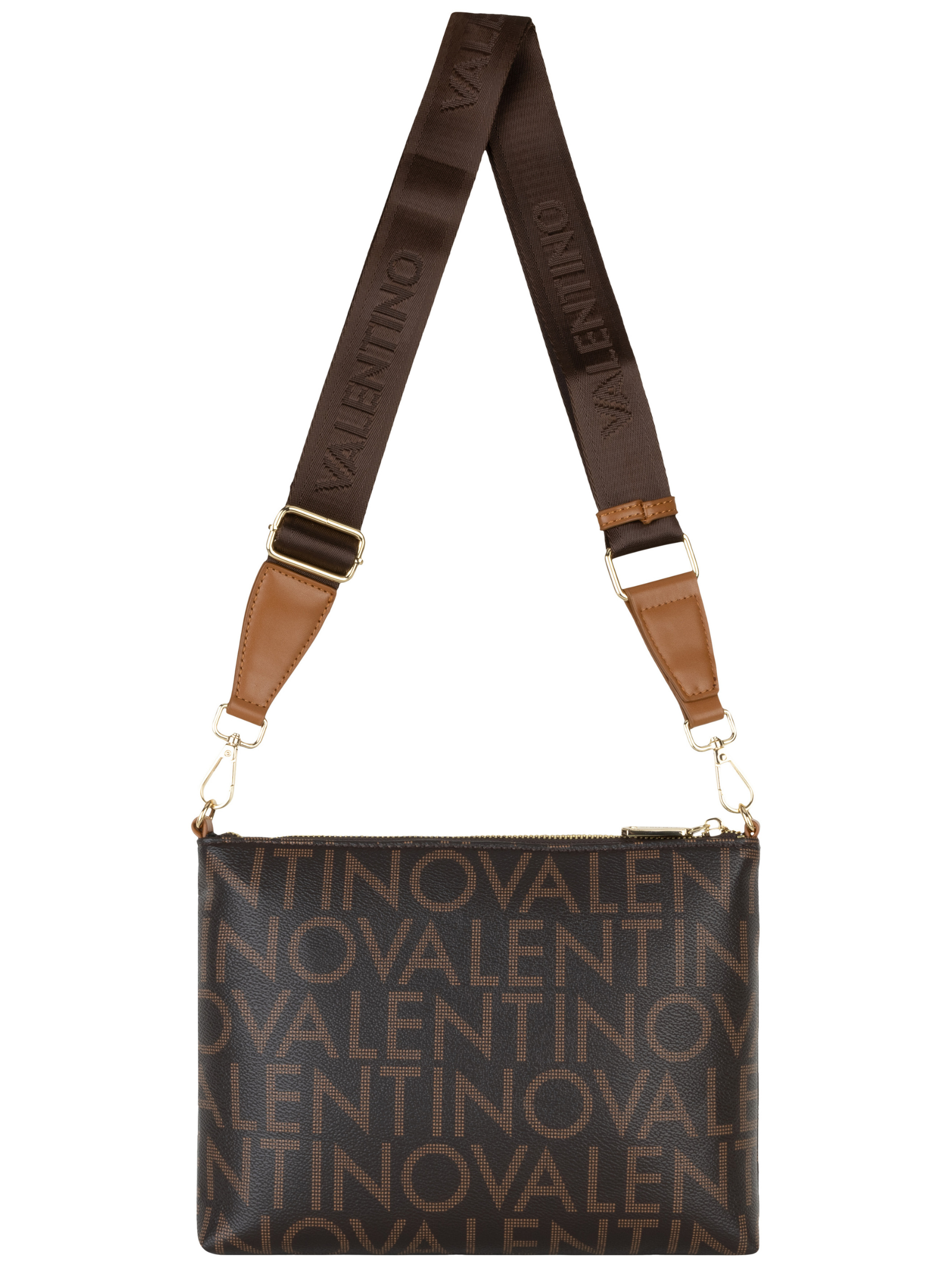 Valentino Regina Re Shopping Bag with all-over logo design, detachable branded strap and zip-top closure