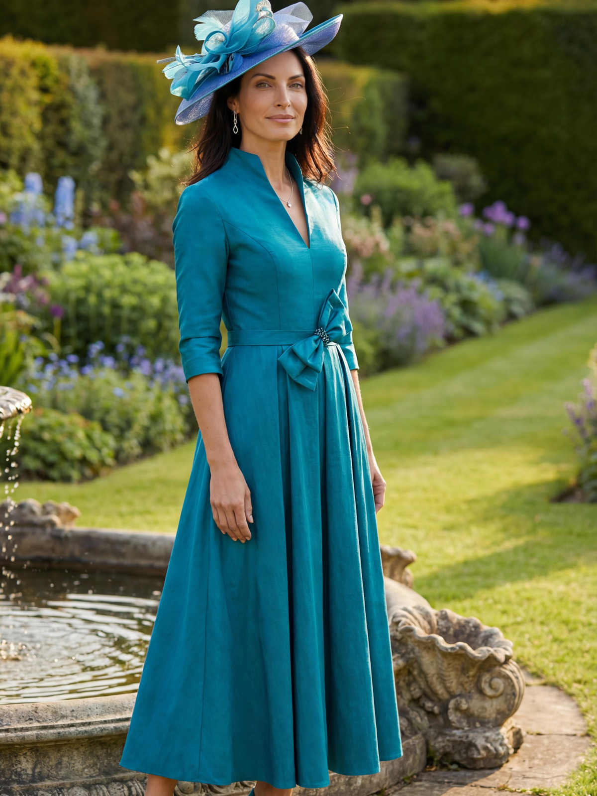 Veromia Occasions VO3147 Teal Dress