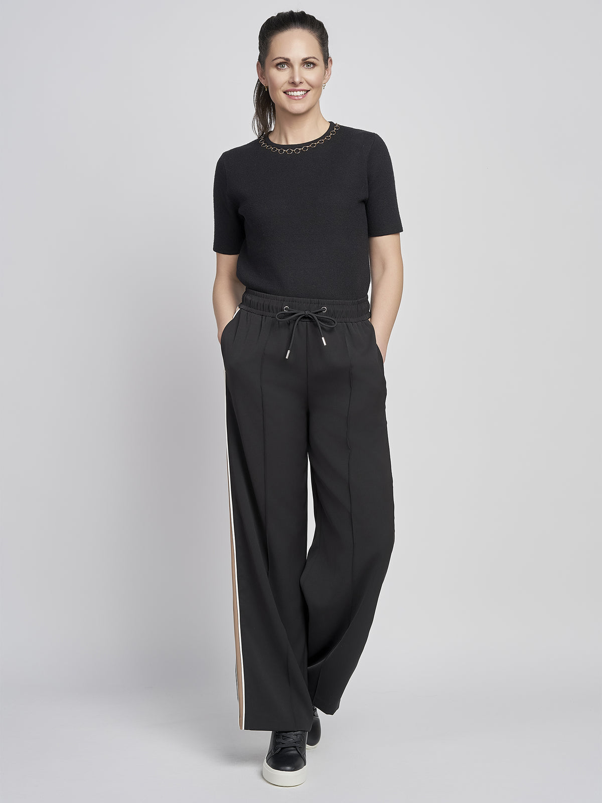 PINNS 643T Side Tape Wide Leg Trouser