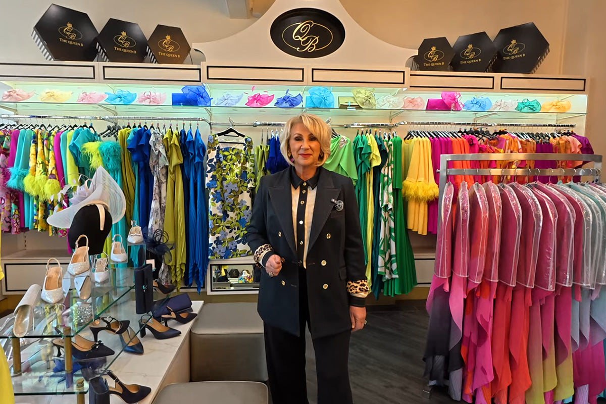 Jodie Tanner owner of The Queen B Boutique occasion wear boutique Penarth Cardiff