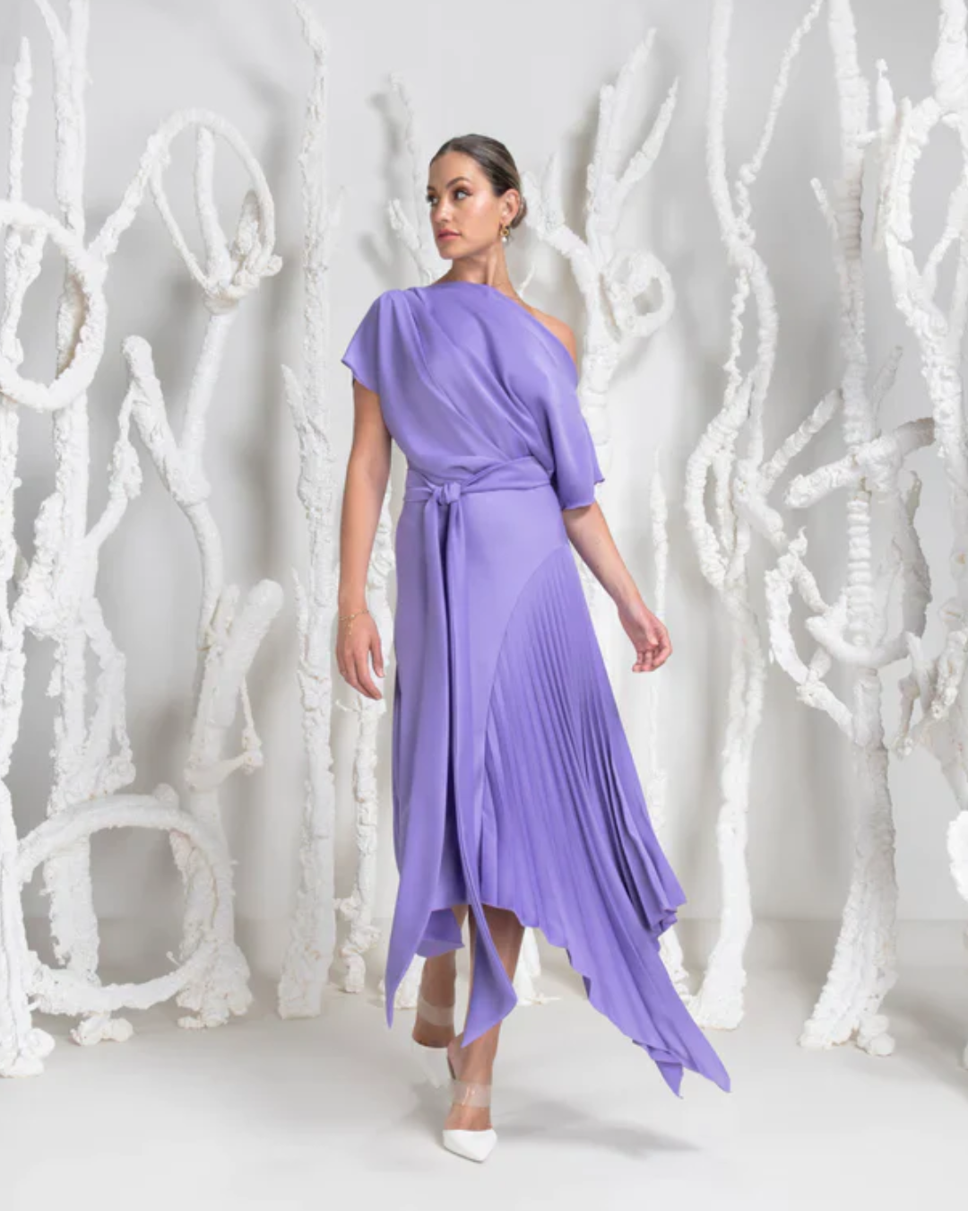 Kevan Jon - Mila Pleat Knee - Lilac