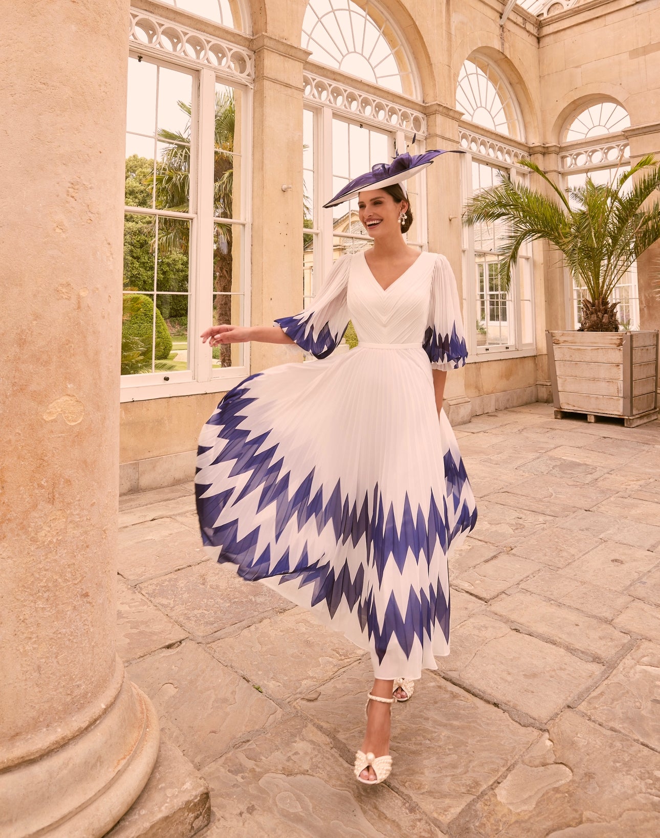 Size 16 INVITATIONS BY Veni Infantino -  36002 - IVORY NAVY