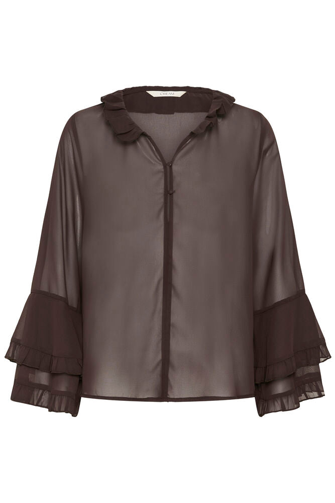 Cream Flouncy Blouse