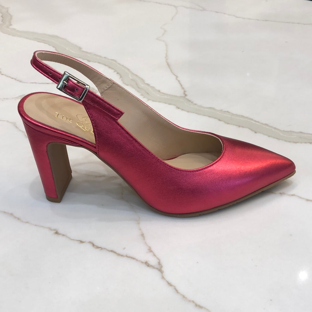 Brenda Zaro 2607 CERISE - BLOCK HEEL