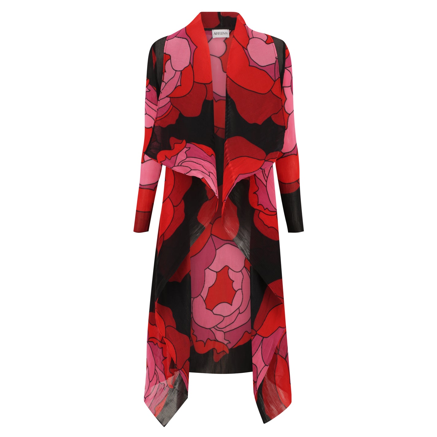 ALQUEMA - Dress / Coat - Pink Roses / Black dress