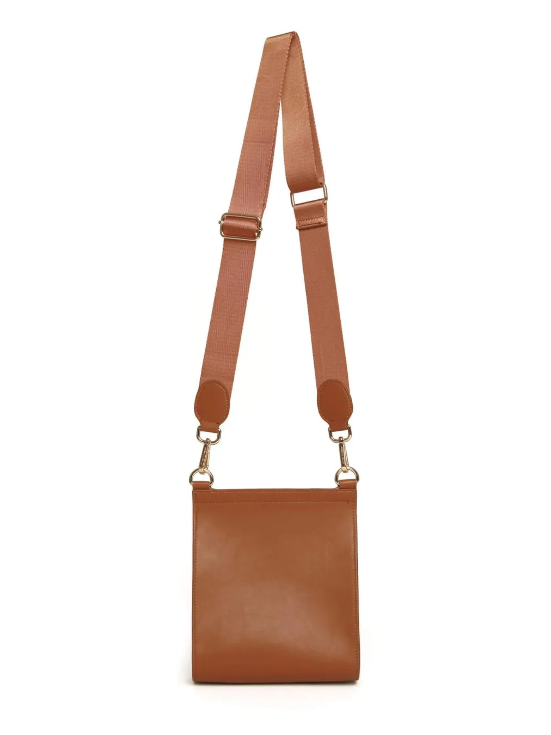 Alice Wheeler AW5970 Tan Seville Cross Body Bag – women’s sleek tan crossbody handbag with gold hardware, flap closure and adjustable strap, versatile everyday fashion accessory.