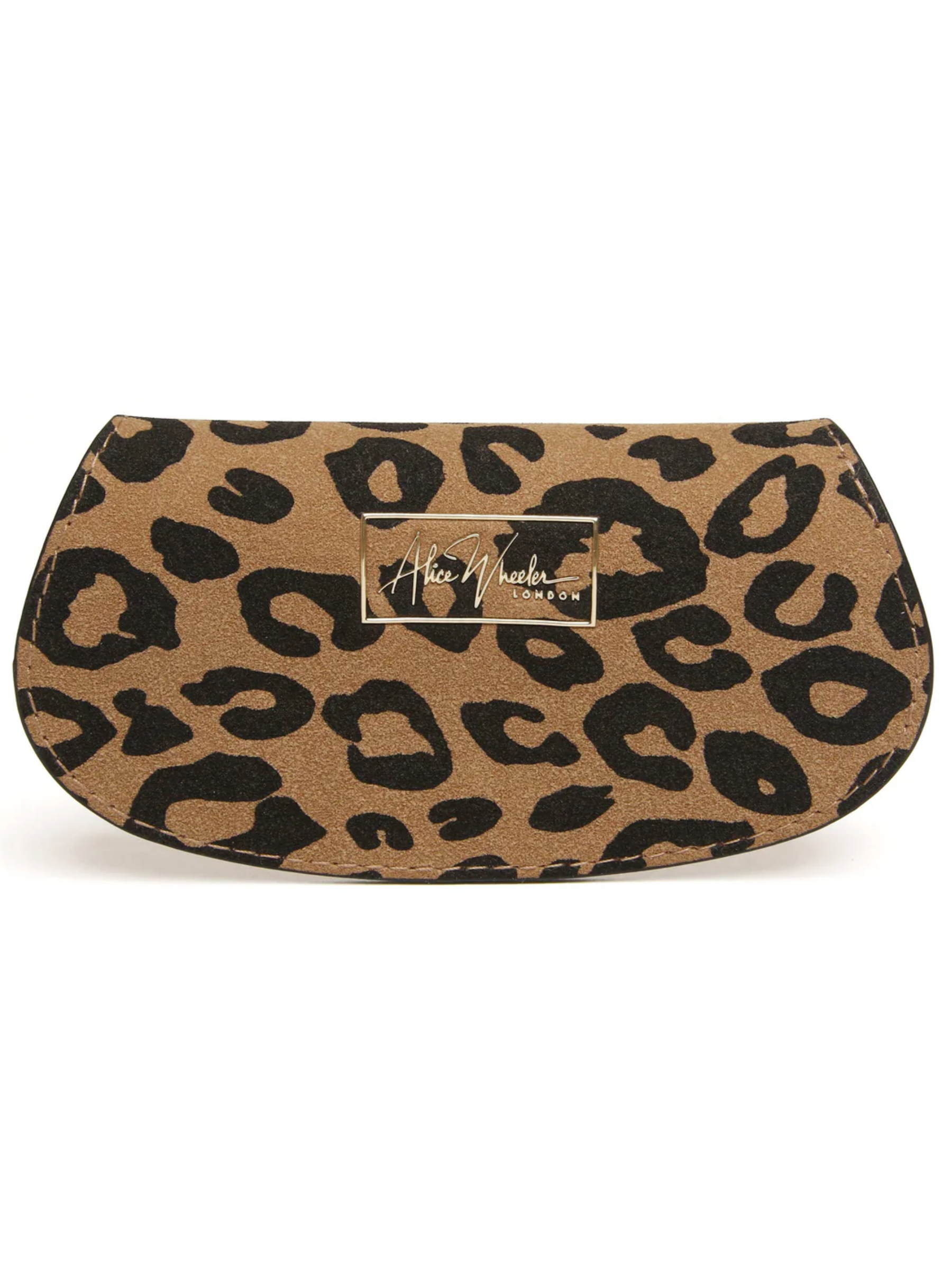 Alice Wheeler Glasses Case – vegan leather eyeglass case with padded interior, secure push-button closure and stylish textured finish, protective case for women’s eyewear.