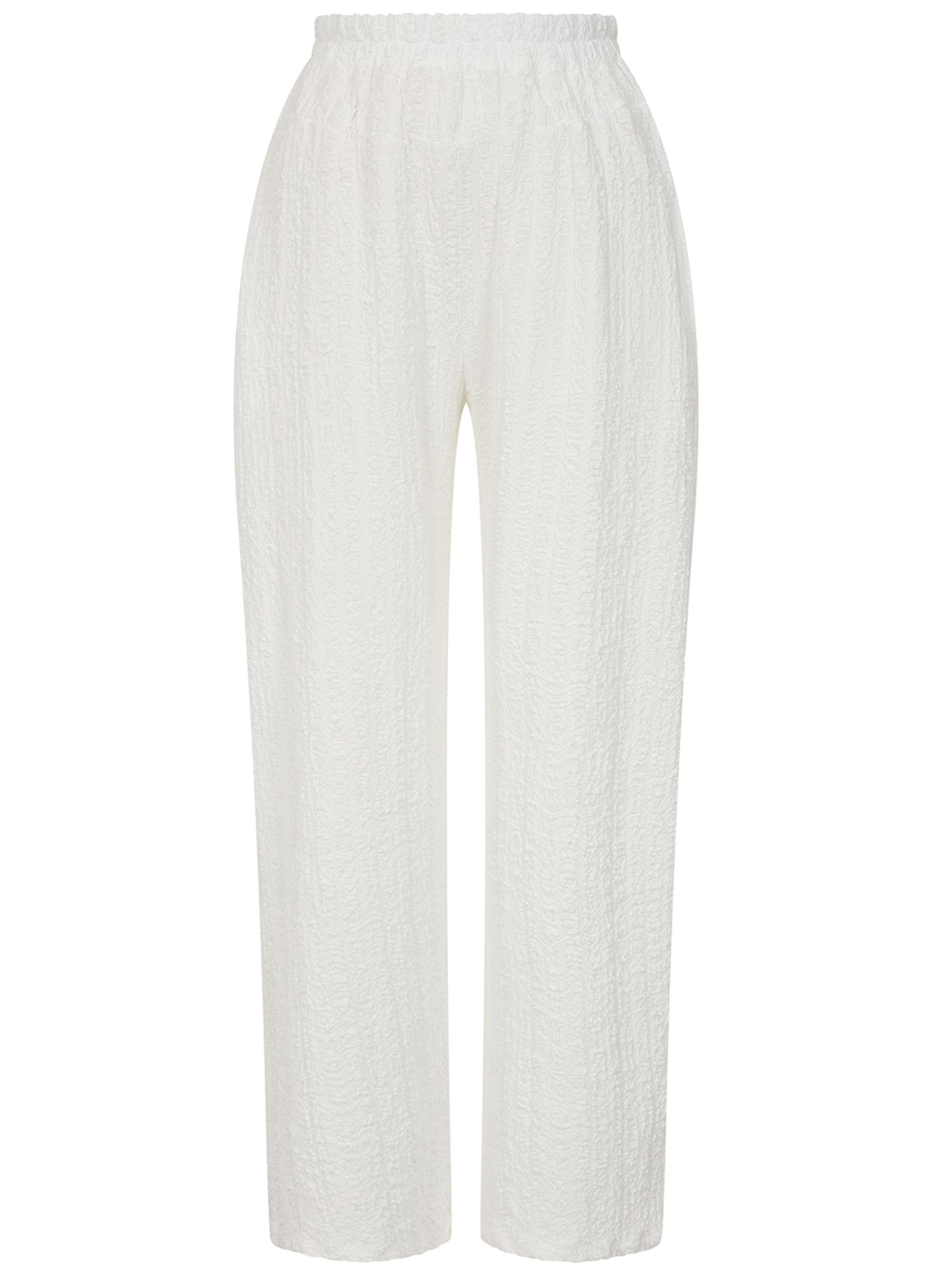 Alice Collins 036S112 365 Trousers with textured fabric, elasticated waistband and wide leg fit.