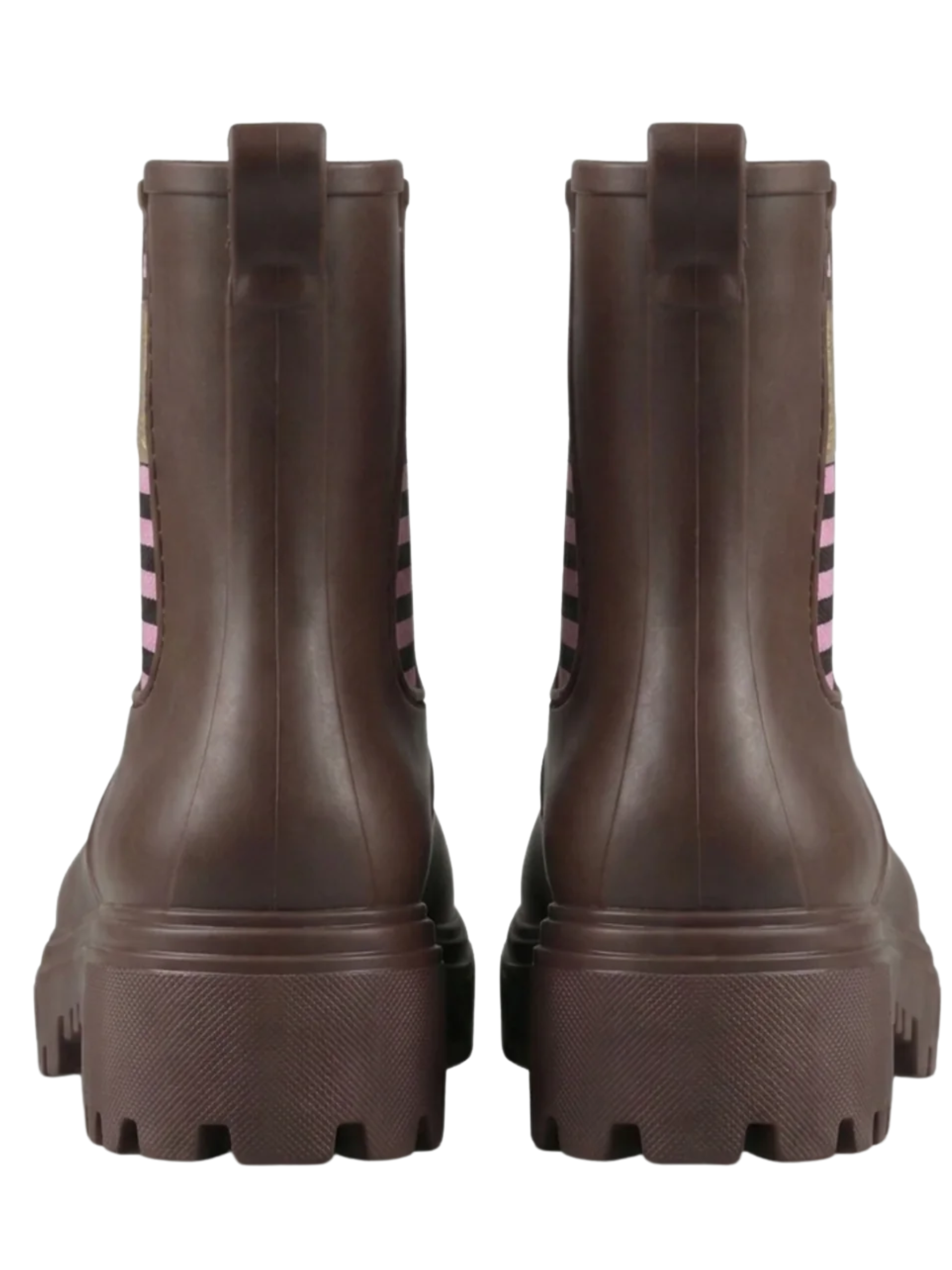 Alice Collins 037A400 Mayfair Boot with striped elastic side panel, pull tab and chunky cleated sole