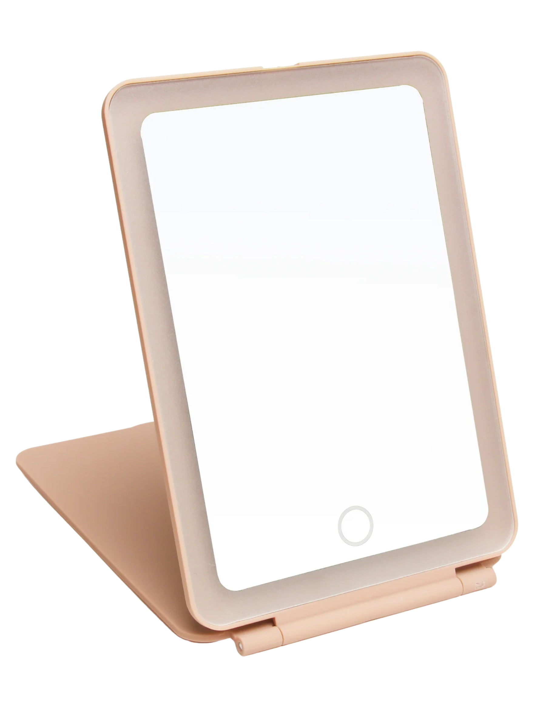Alice Wheeler AW0297 Pink Soft Touch LED Mirror portable rechargeable mirror with three light settings and protective case