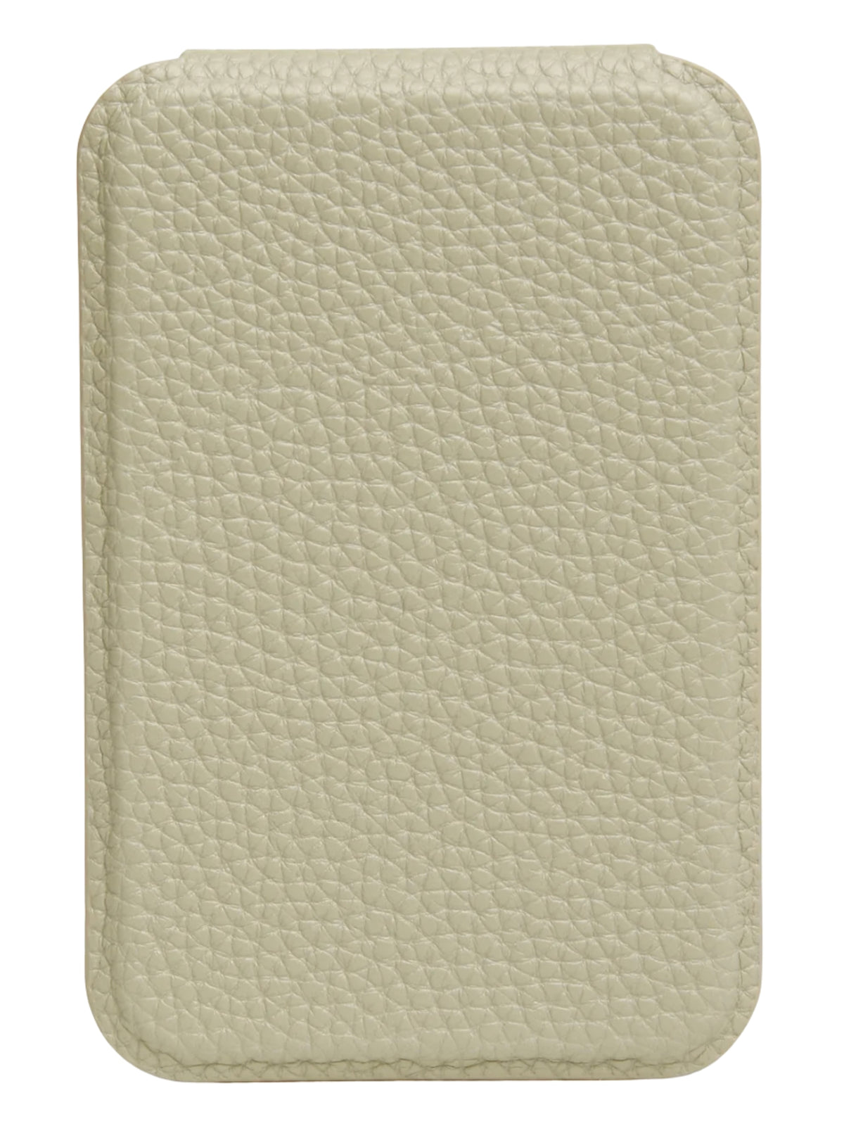 Alice Wheeler AW0393 Pistachio Mini Folding Mirror with textured protective cover and freestanding folding design.
