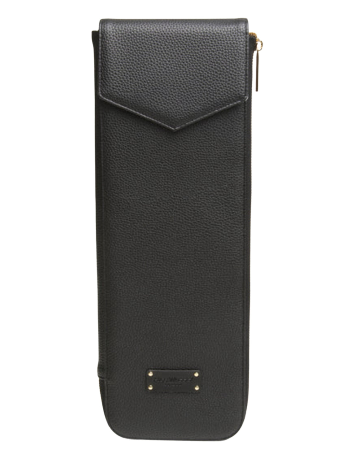 Alice Wheeler AW0417 Black Hair Styling Pouch with textured finish, zip-around fastening and heat-resistant interior compartments.