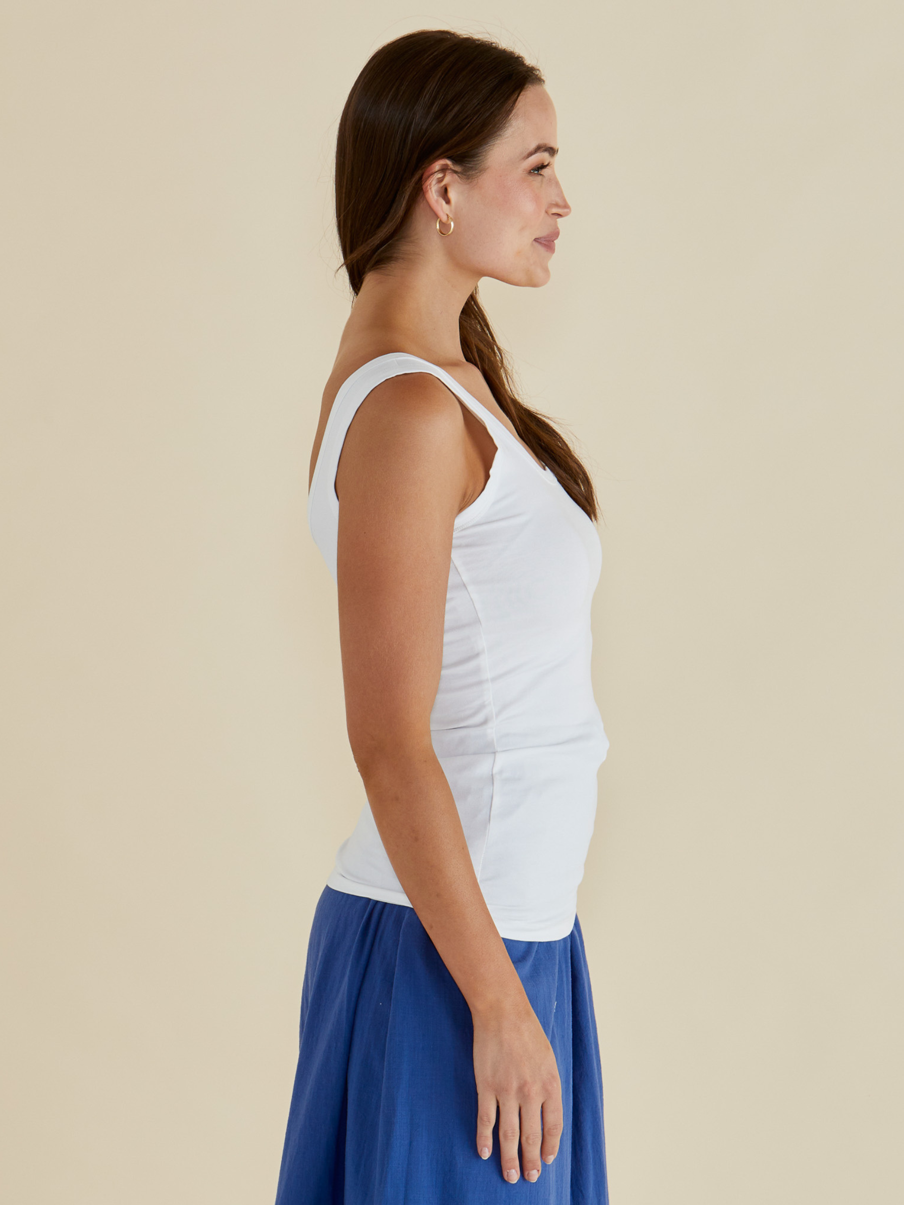 Betty Emma Scoop Tank with scoop neckline, sleeveless fitted silhouette and smooth streamlined design.