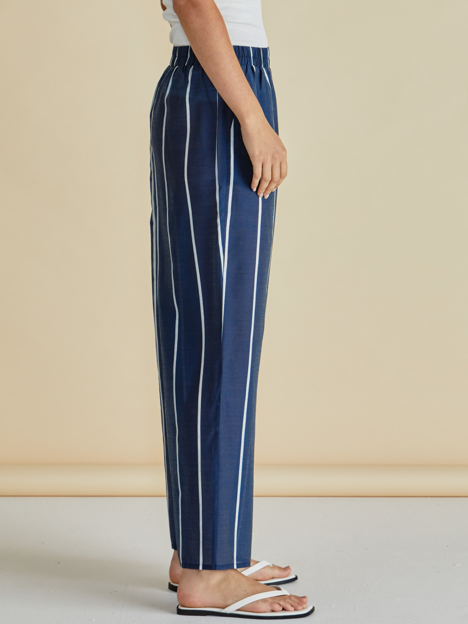 Betty Hayman Pants with elasticated waistband, relaxed wide-leg silhouette and full-length design.