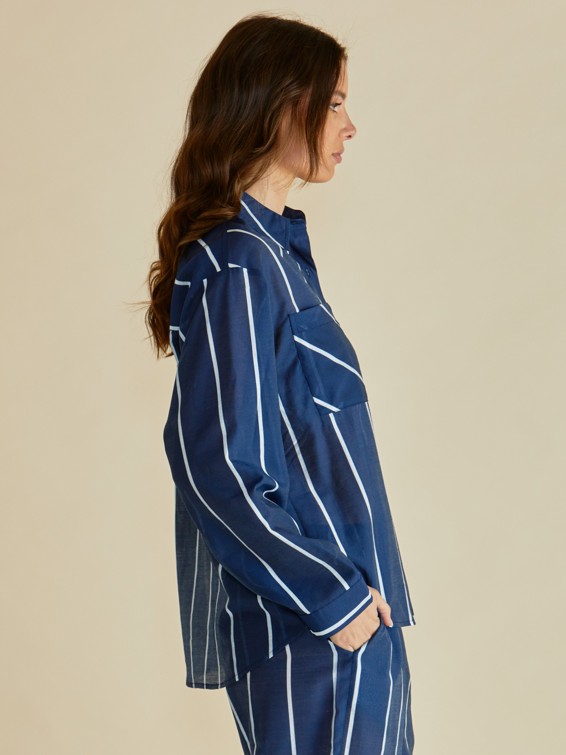 Betty Hayman Shirt with classic collar, button-through front and relaxed silhouette.