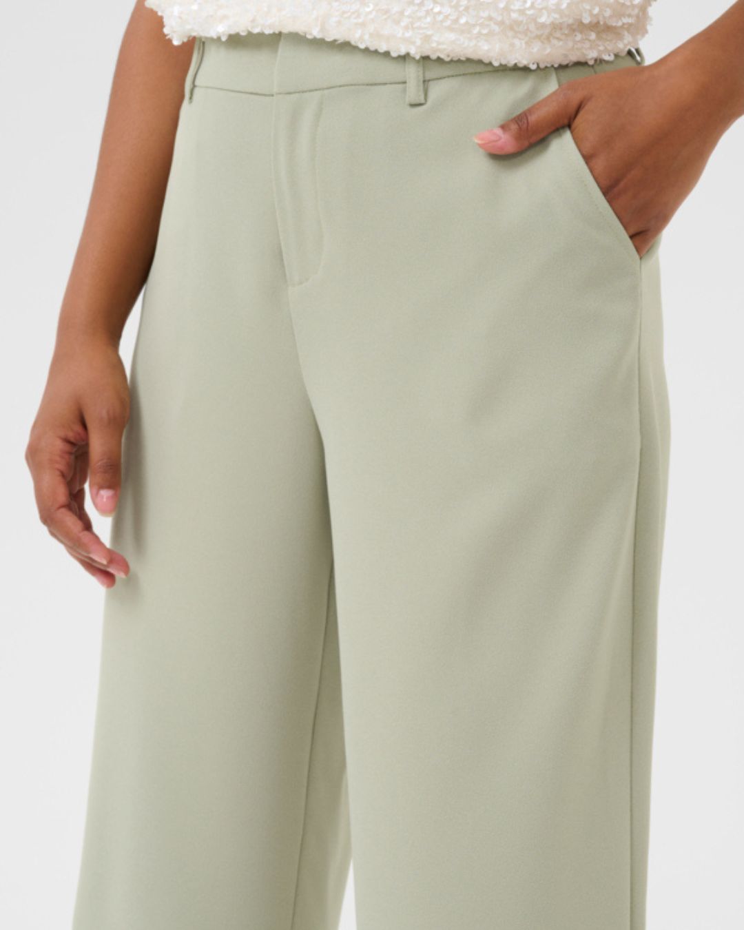 Size 14 CREAM - COCAMIA TROUSER - TEA